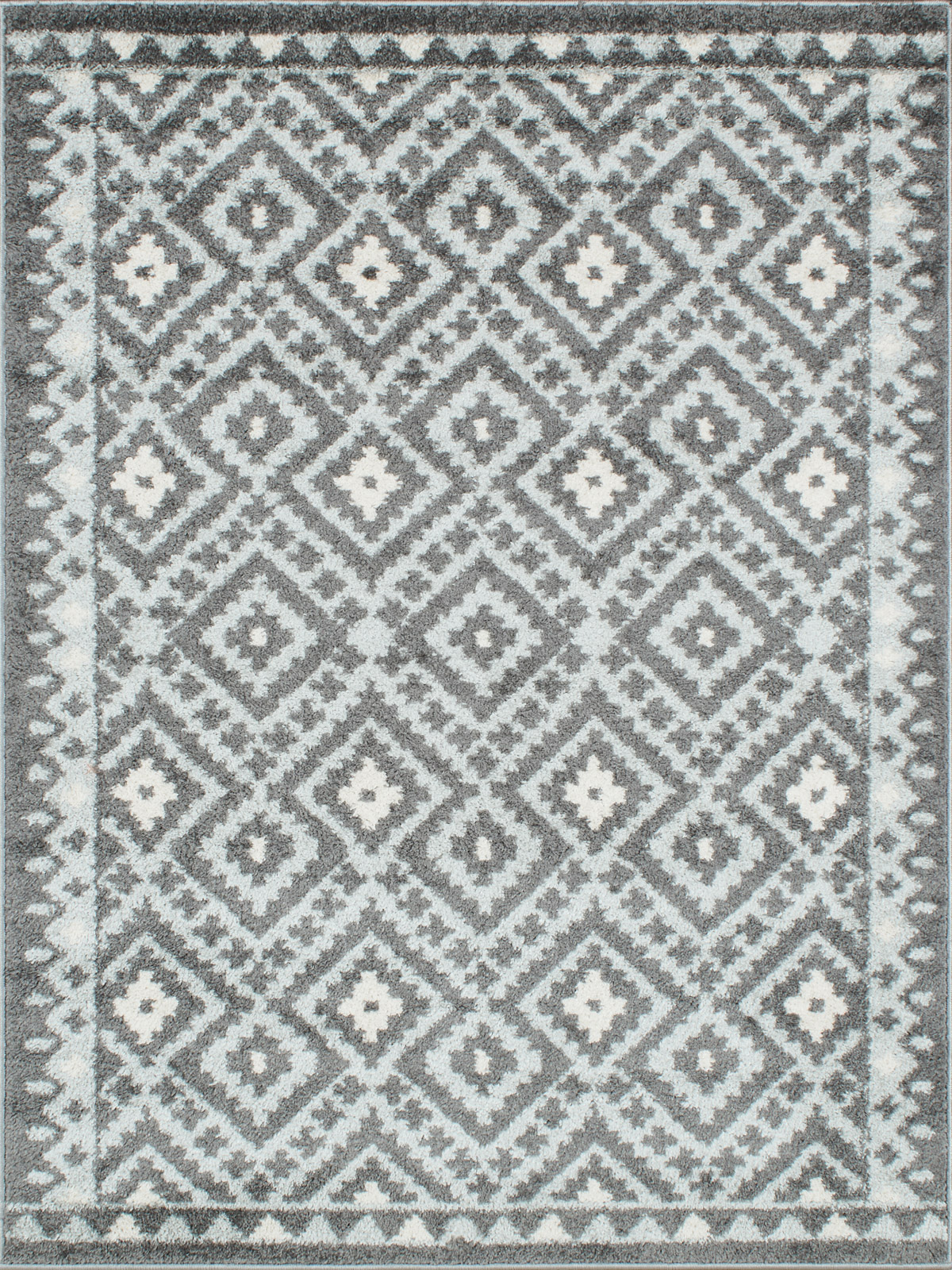 Tapis moderne motif géométrique anthracite - 120x160