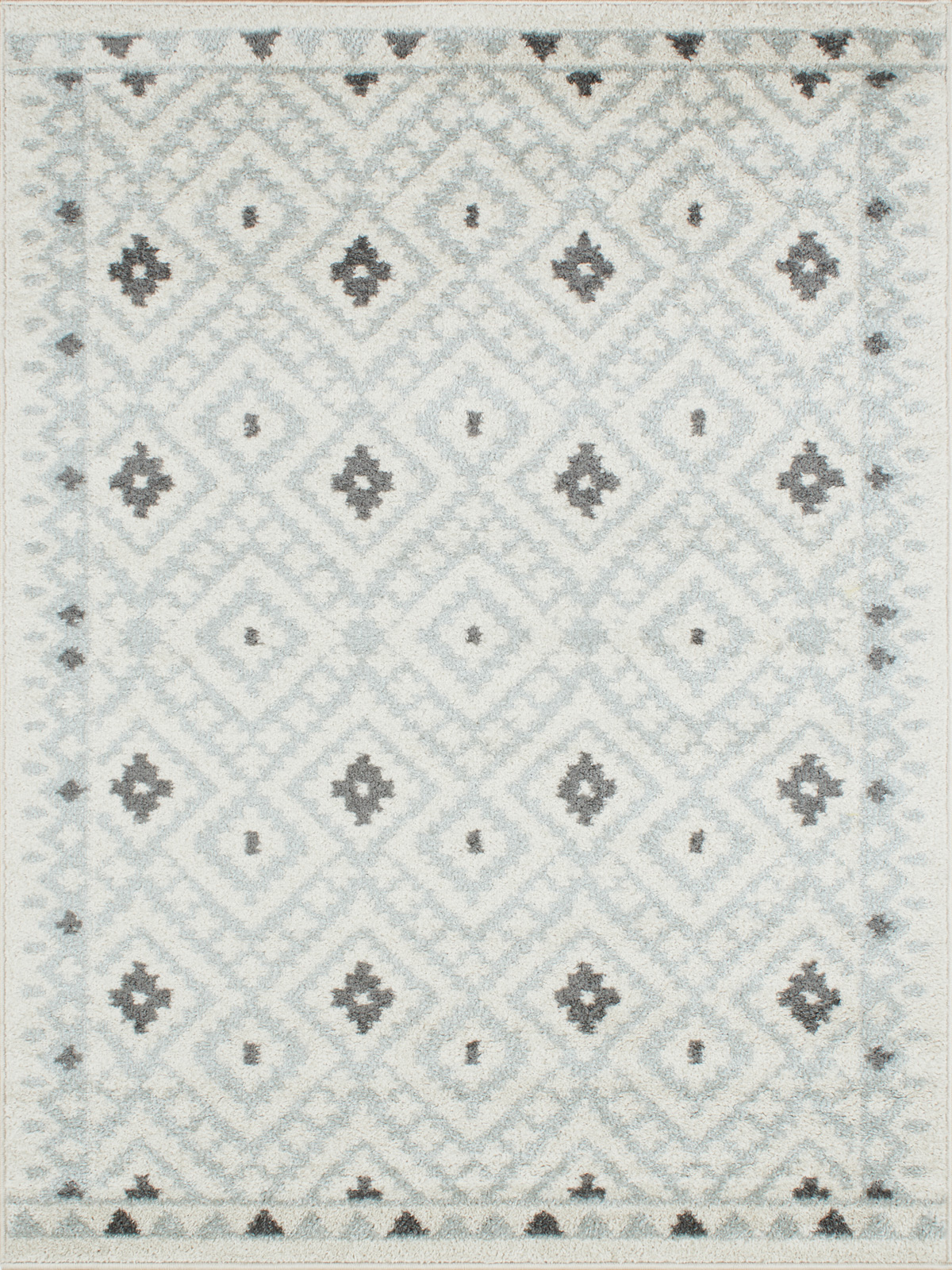 Tapis moderne motif géométrique gris - 120x160