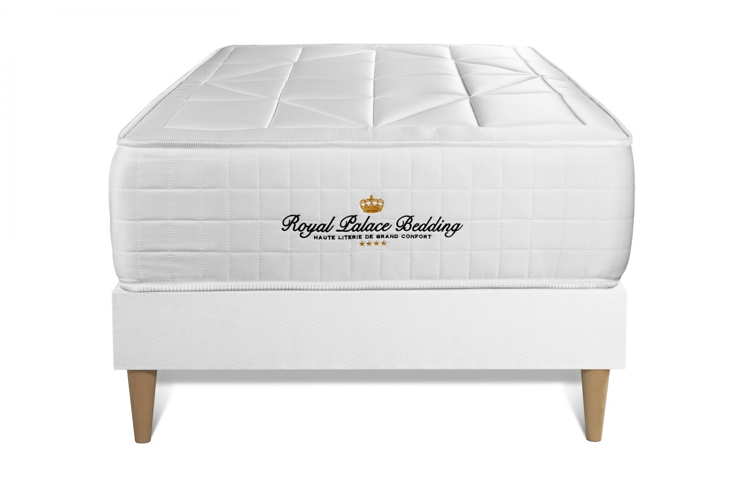 Ensemble 90 x 200 cm sommier blanc (photo) Ensemble 90 x 200 cm sommier blanc