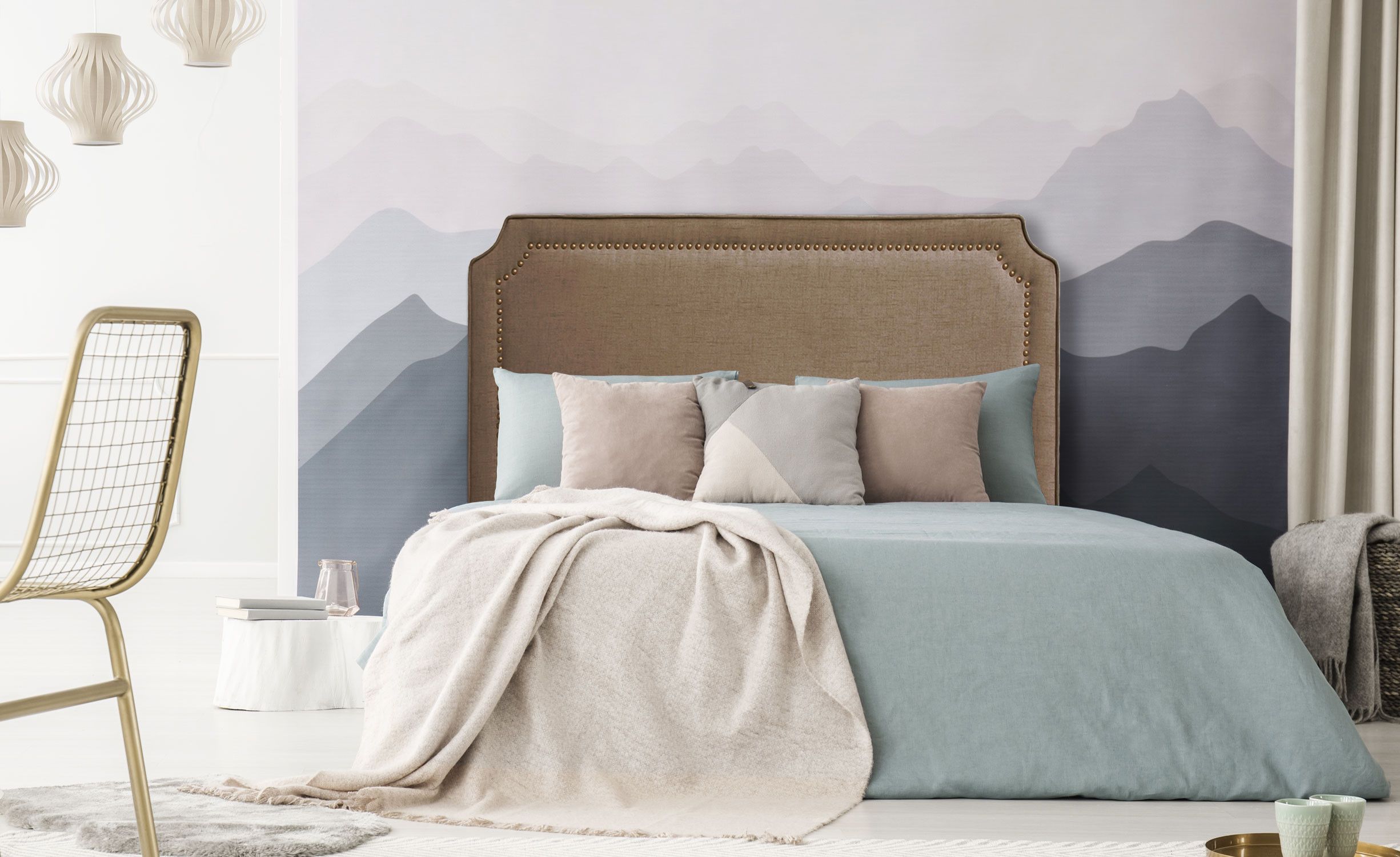 Tête de lit 180cm tissu taupe Tête de lit 180cm tissu taupe