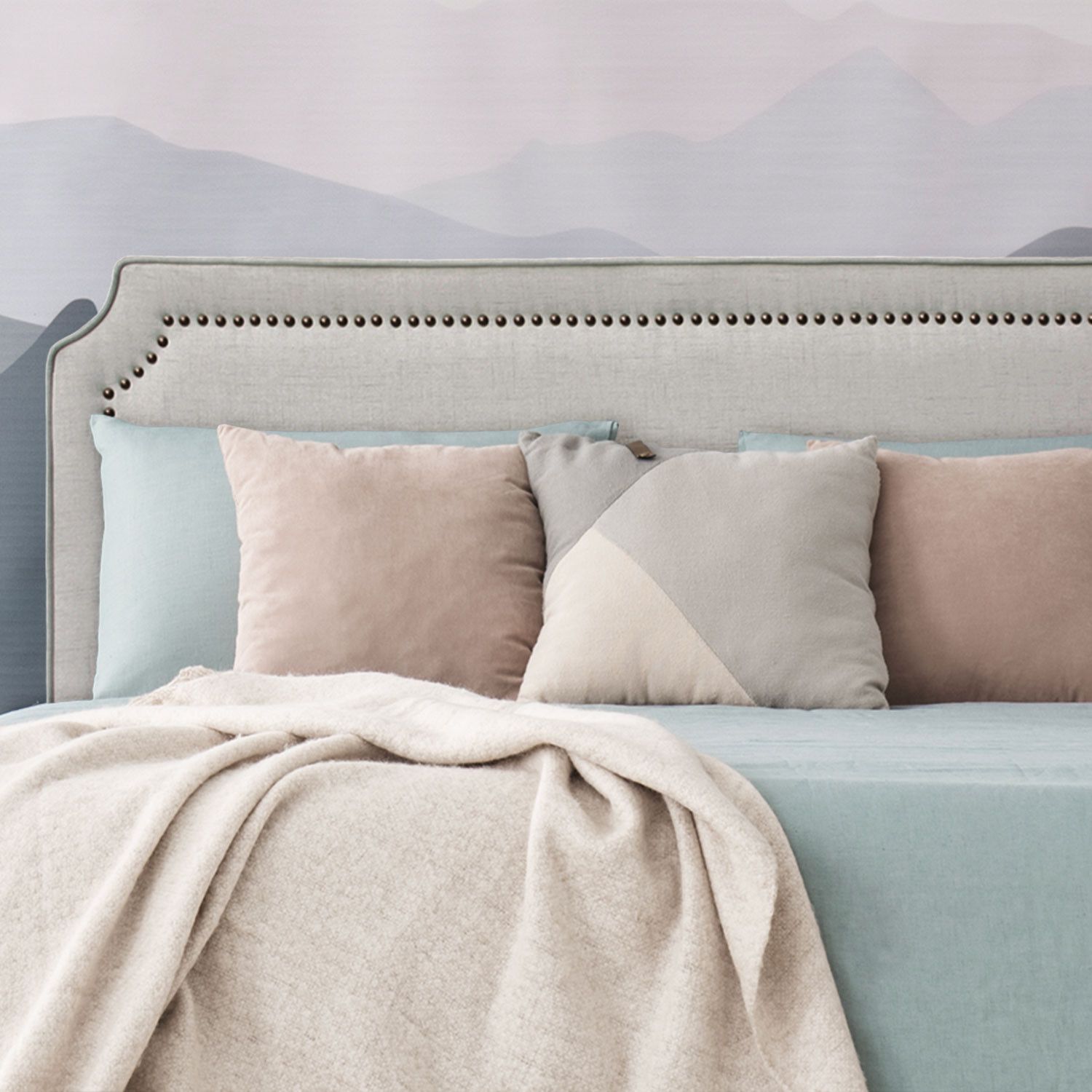 Tête de lit 140cm tissu beige Tête de lit 140cm tissu beige