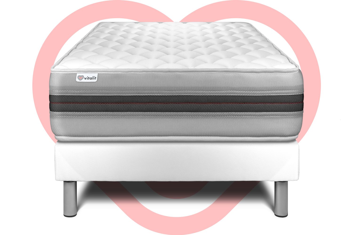 Ensemble matelas 90 x 200 cm Mémoire de forme sommier Blanc Ensemble matelas 90 x 200 cm Mémoire de forme sommier Blanc