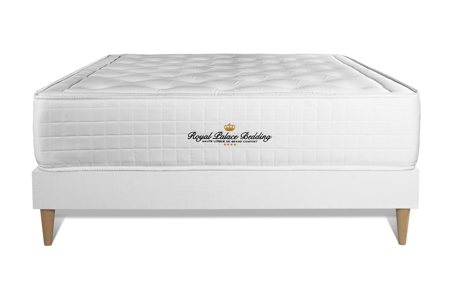 Ensemble 140 x 200 cm sommier blanc (photo) Ensemble 140 x 200 cm sommier blanc
