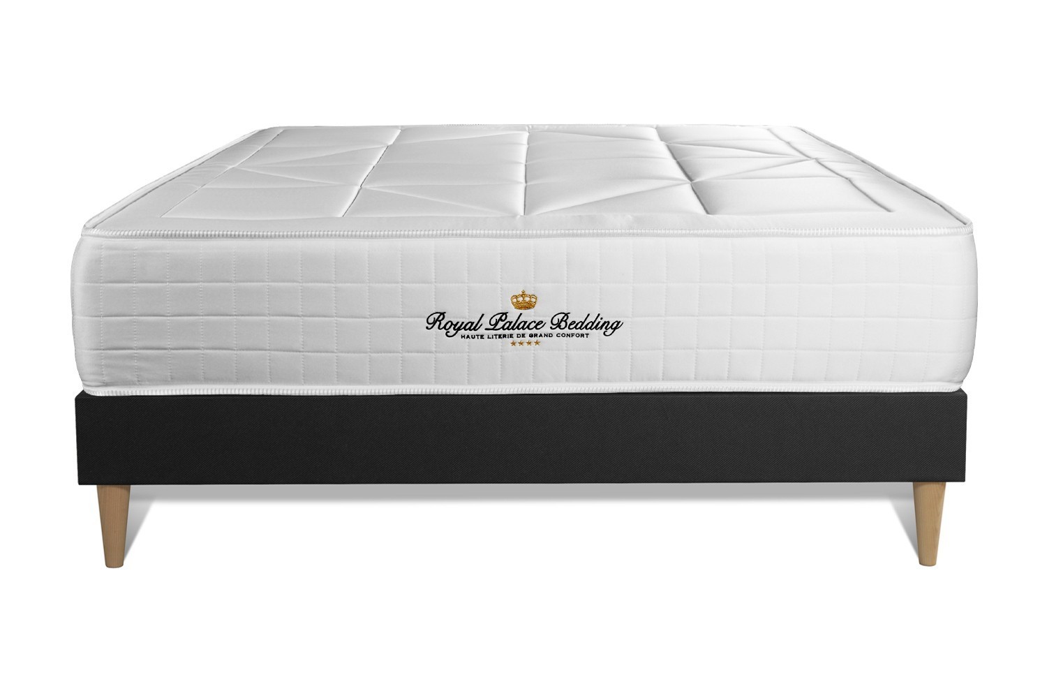 Ensemble 140 x 190 cm sommier noir (photo) Ensemble 140 x 190 cm sommier noir
