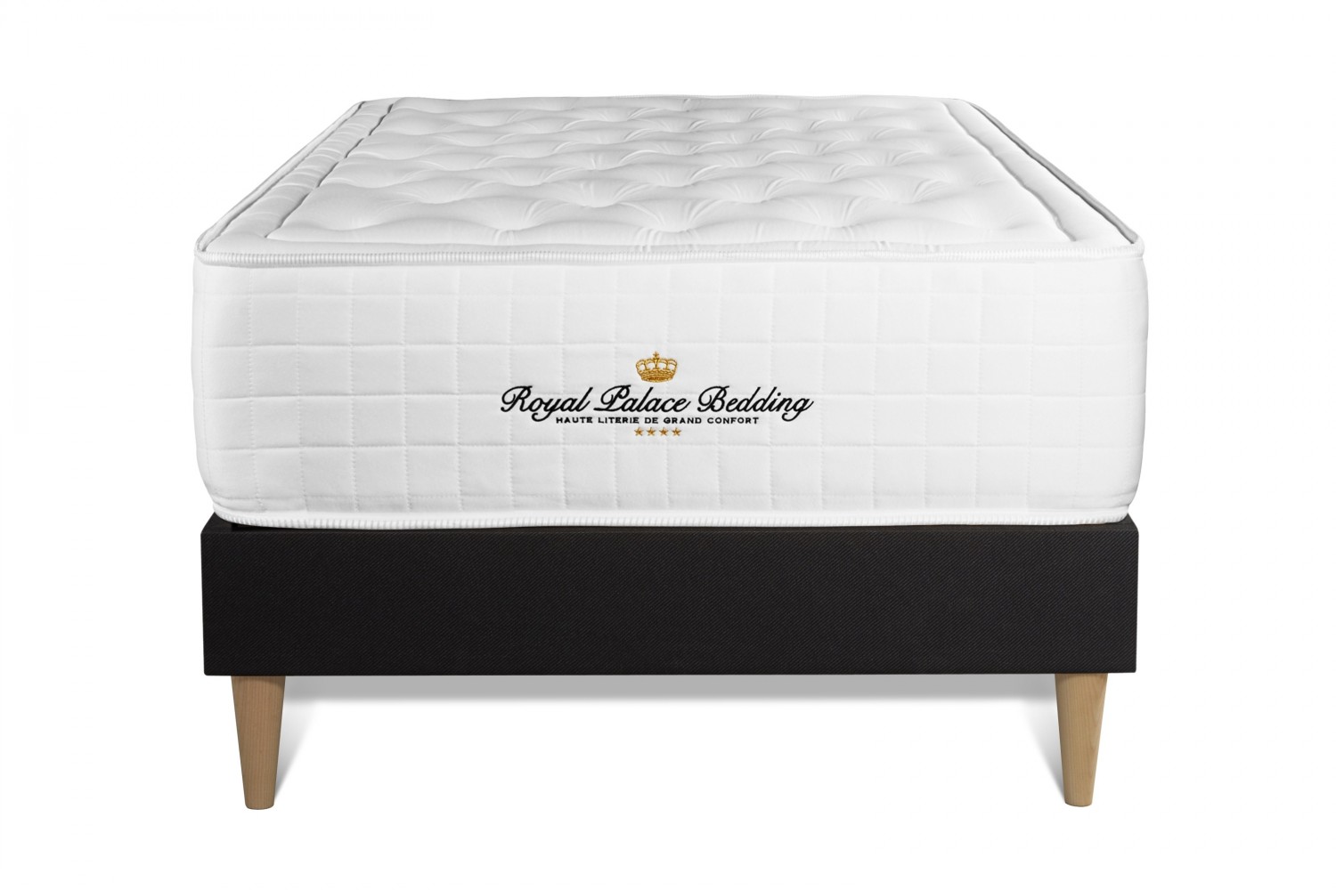 Ensemble 90 x 200 cm sommier noir (photo) Ensemble 90 x 200 cm sommier noir
