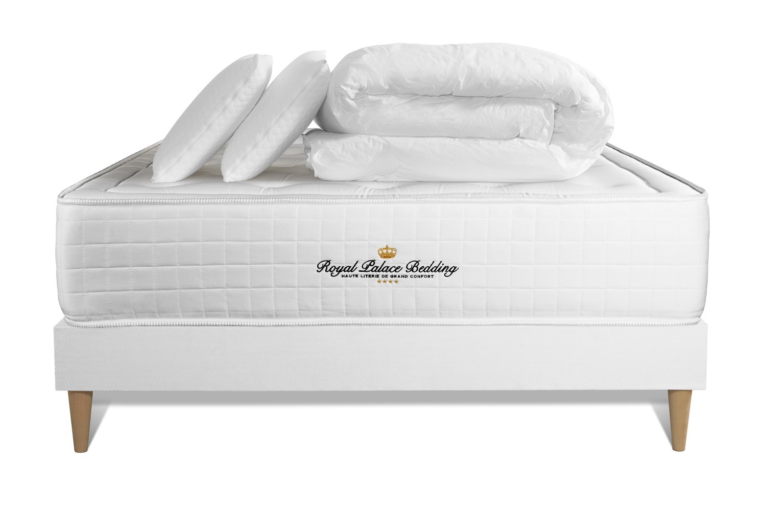 Pack matelas sommier kit 200x200 oreiller couette Pack matelas sommier kit 200x200 oreiller couette