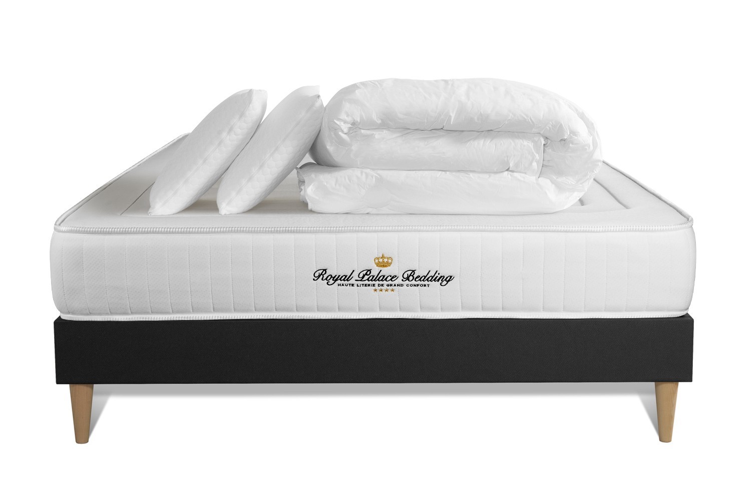 Pack matelas sommier kit 160x200 oreiller couette Pack matelas sommier kit 160x200 oreiller couette