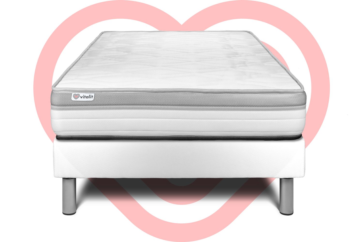Ensemble matelas 90 x 200 cm Mousse sommier Blanc Ensemble matelas 90 x 200 cm Mousse sommier Blanc