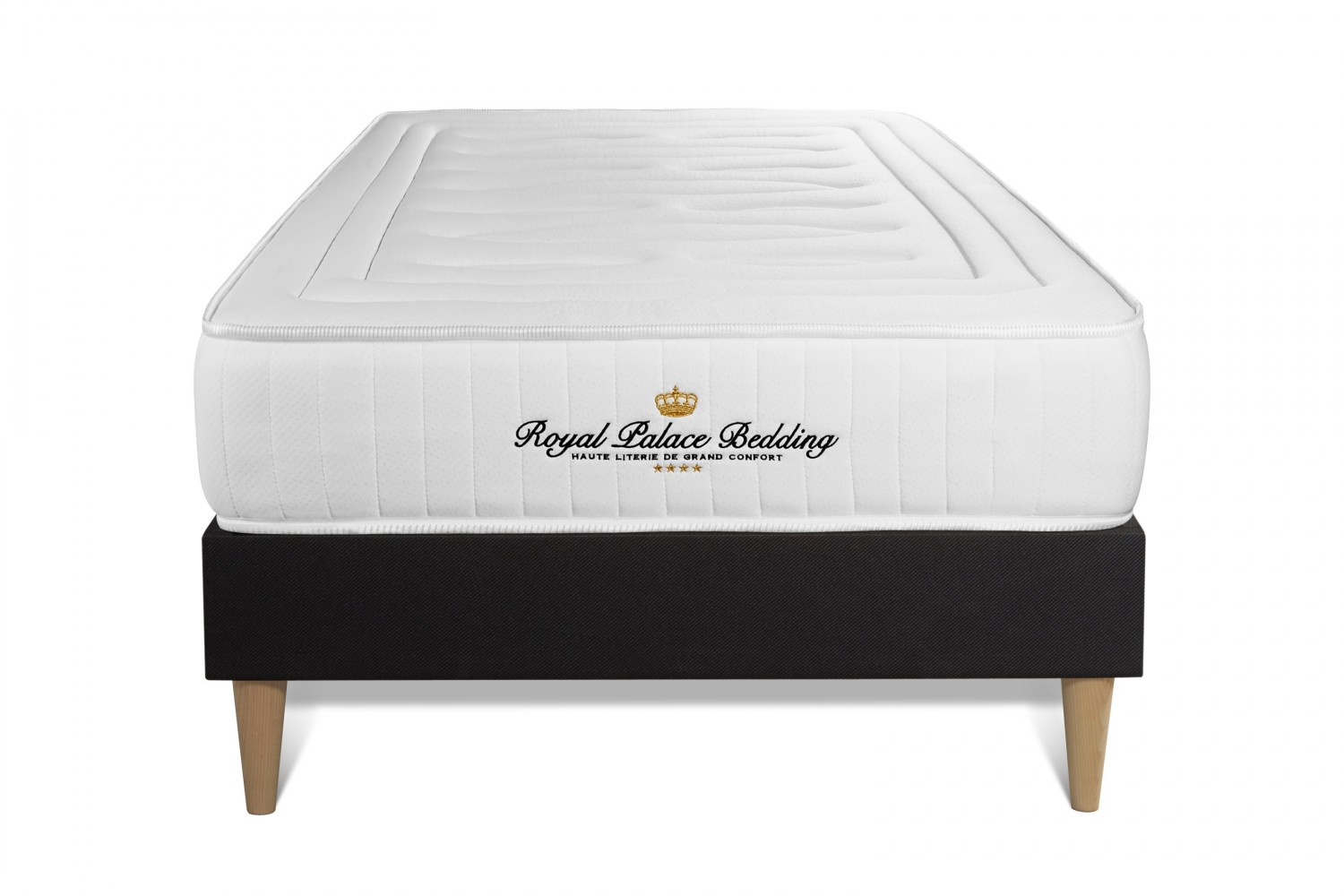 Ensemble 90 x 200 cm sommier noir (photo) Ensemble 90 x 200 cm sommier noir