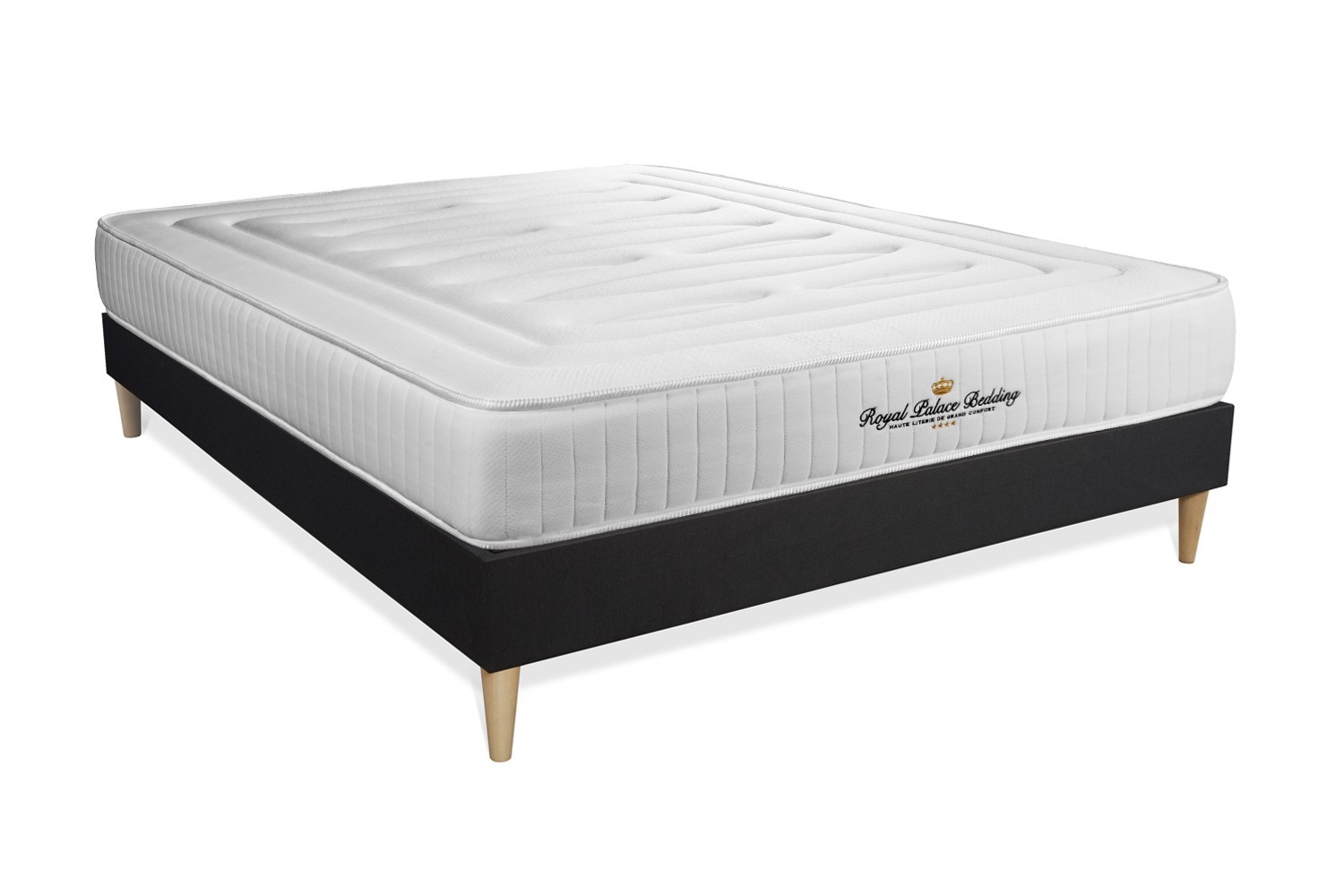 Ensemble 180 x 200 cm sommier noir (photo) Ensemble 180 x 200 cm sommier noir
