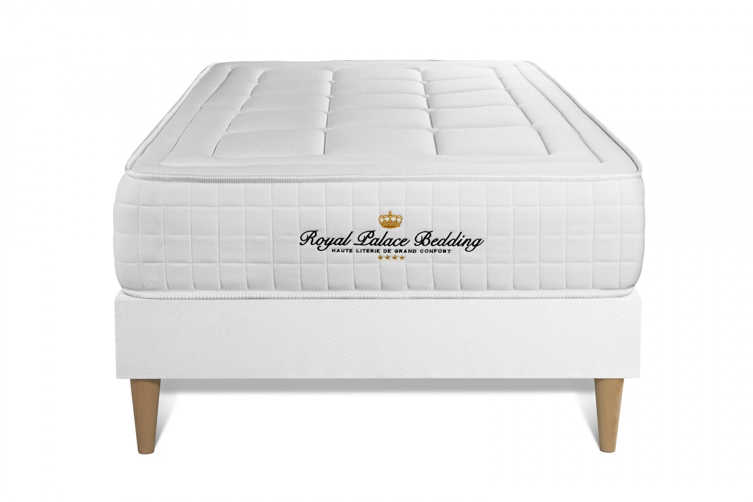 Ensemble 90 x 200 cm sommier blanc (photo) Ensemble 90 x 200 cm sommier blanc