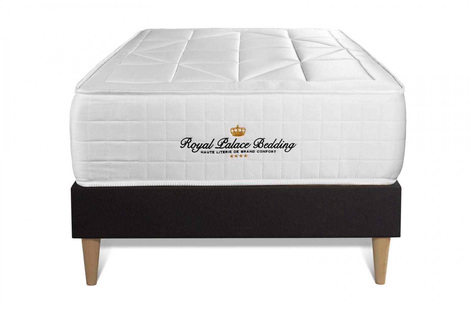 Ensemble 90 x 190 cm sommier noir (photo) Ensemble 90 x 190 cm sommier noir