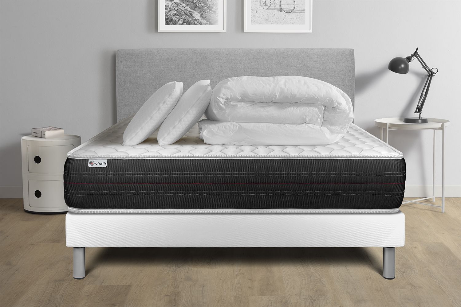 Pack prêt à dormir 140x190 Ressorts Pack prêt à dormir 140x190 Ressorts