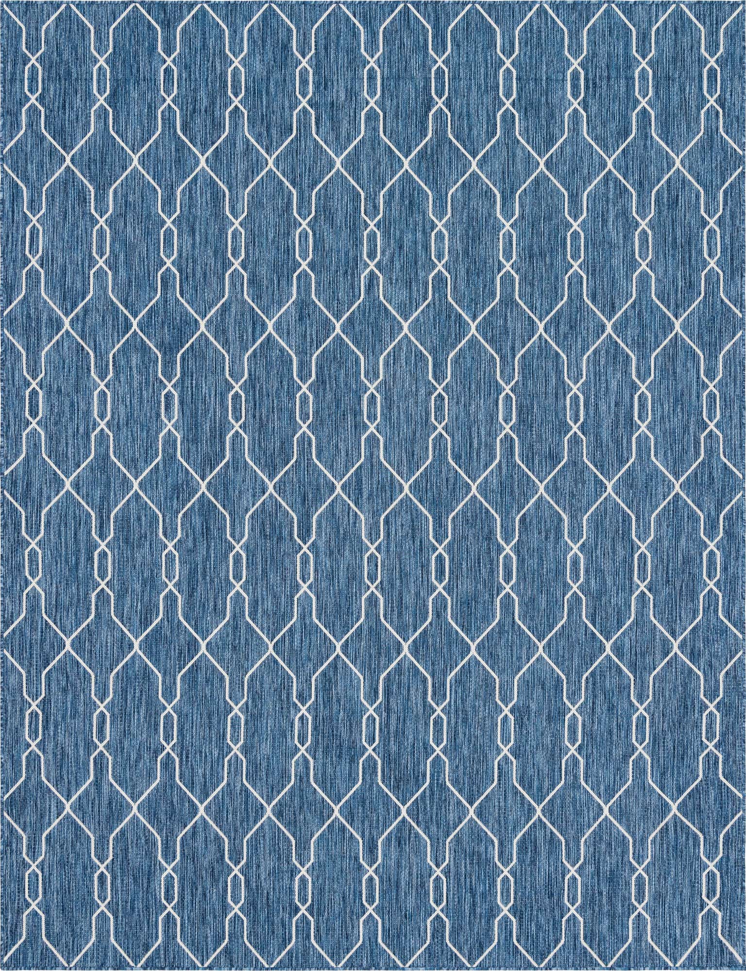 Tapis intérieur extérieur bleu abstrait 67x180 Tapis intérieur extérieur bleu abstrait 67x180