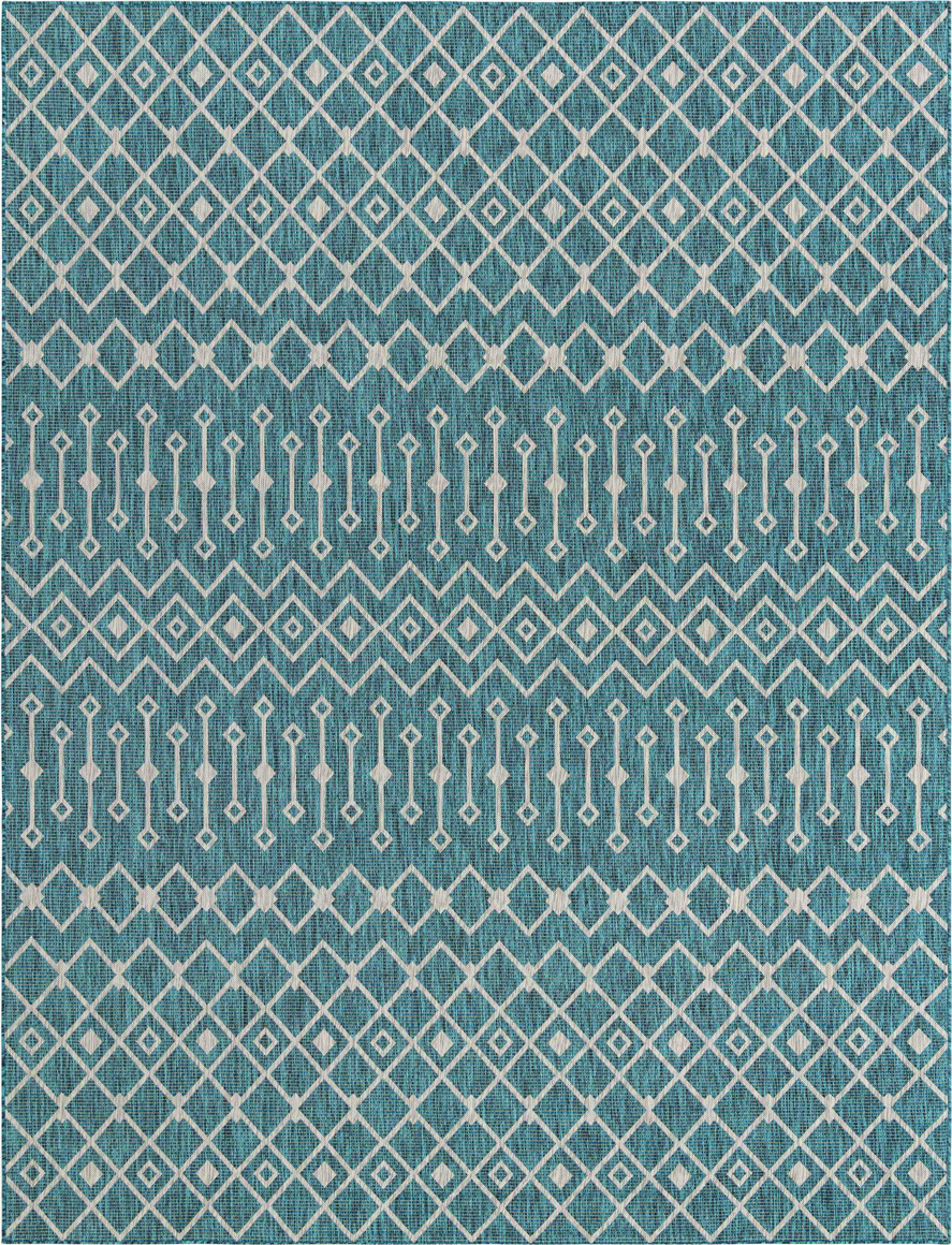 Tapis intérieur extérieur bleu au motif aztèque 120x160 Tapis intérieur extérieur bleu au motif aztèque 120x160