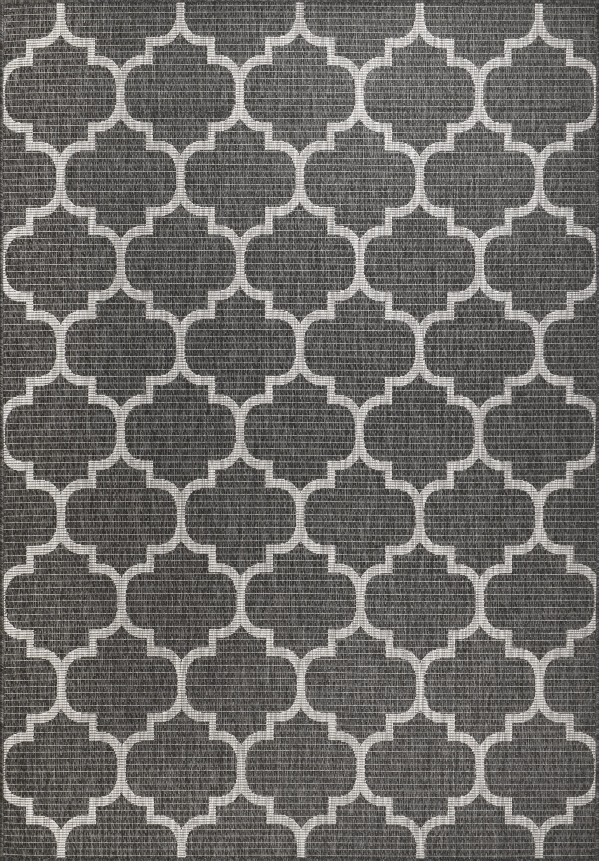 Tapis intérieur extérieur anthracite au motif treillis 160x230 Tapis intérieur extérieur anthracite au motif treillis 160x230