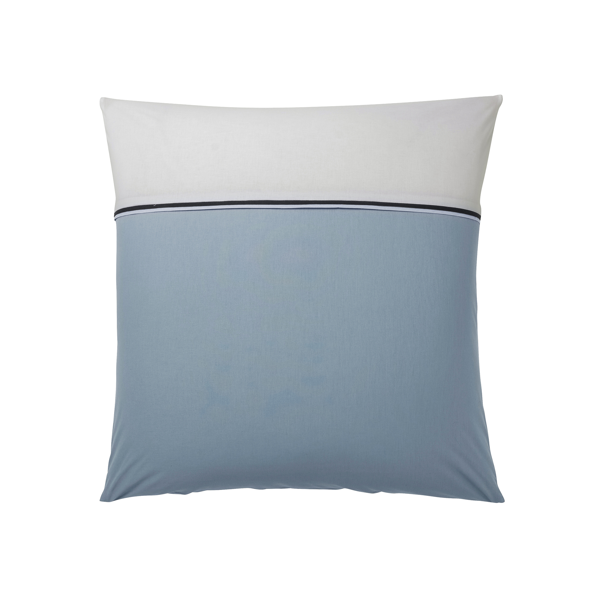 Taie d'oreiller en coton turquoise et blanc 63 x 63 Taie d'oreiller en coton turquoise et blanc 63 x 63