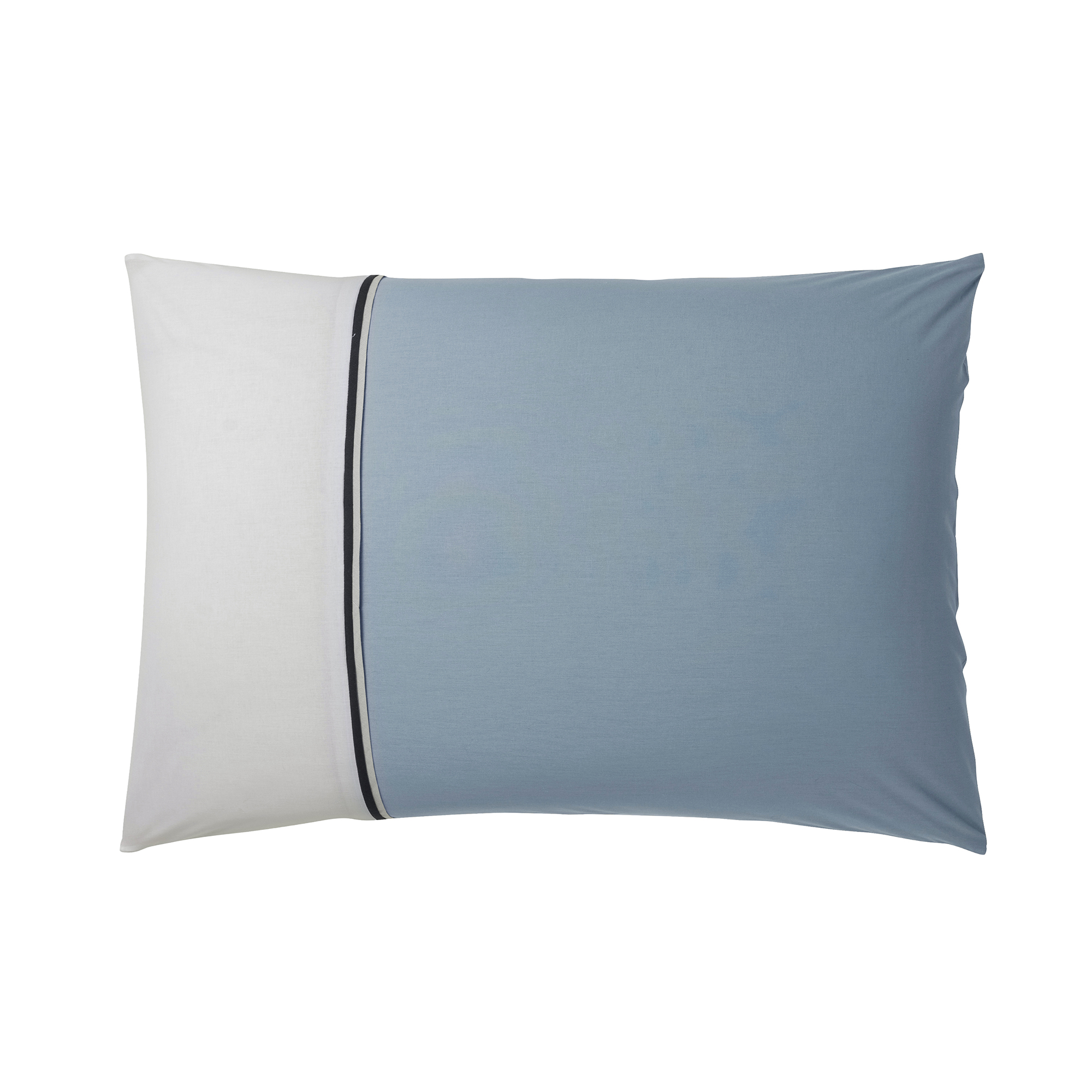 Taie d'oreiller en coton turquoise et blanc 50 x 70 Taie d'oreiller en coton turquoise et blanc 50 x 70