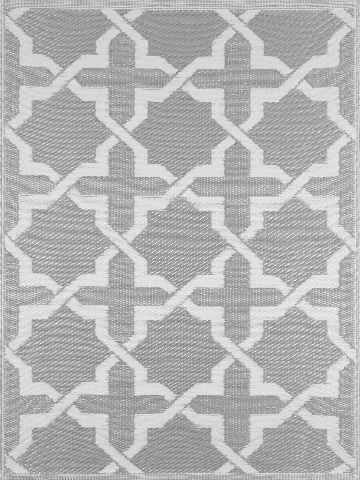 Tapis extérieur gris au motif azulejo 120x160