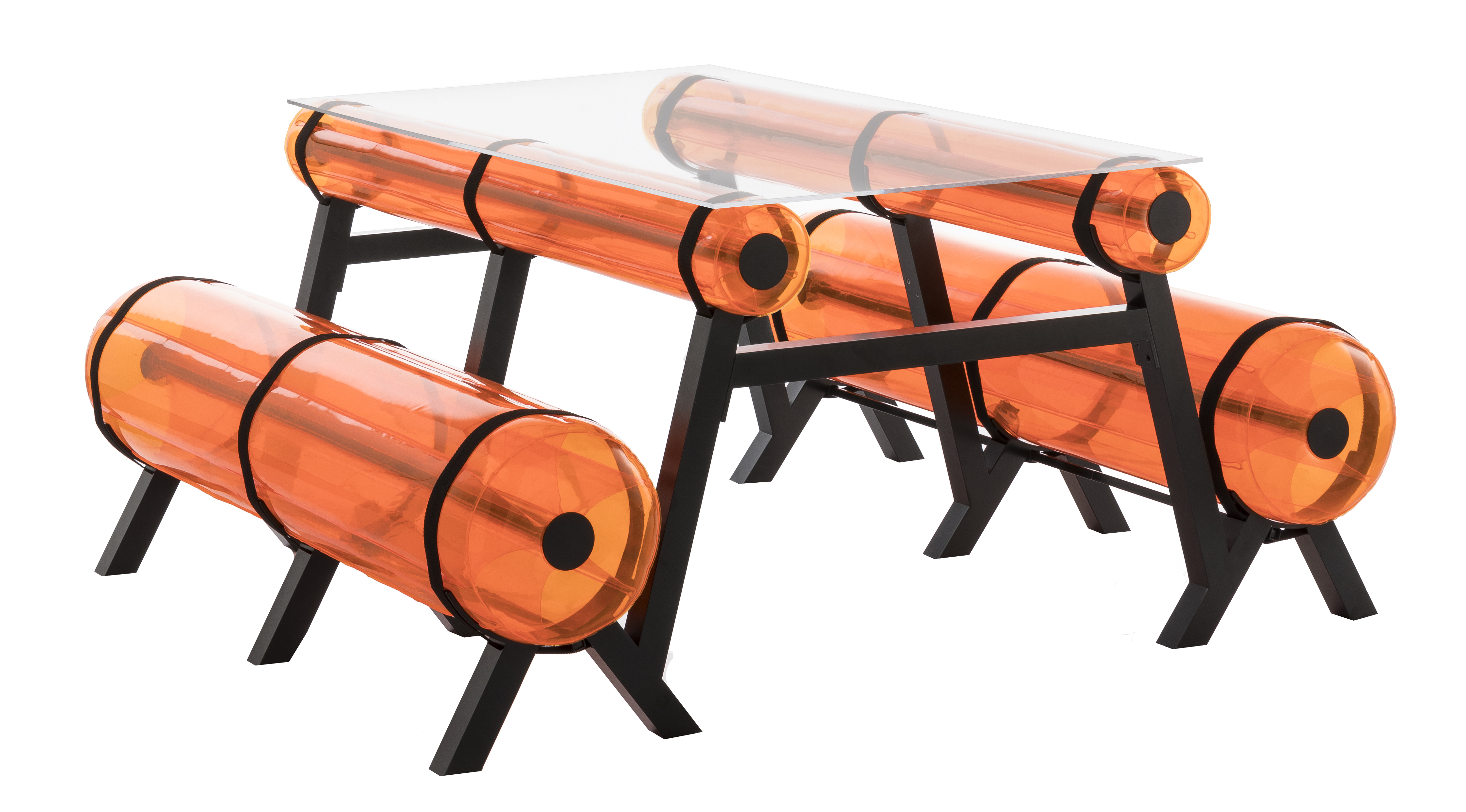 Table orange L150 intÃ©rieur ou extÃ©rieur