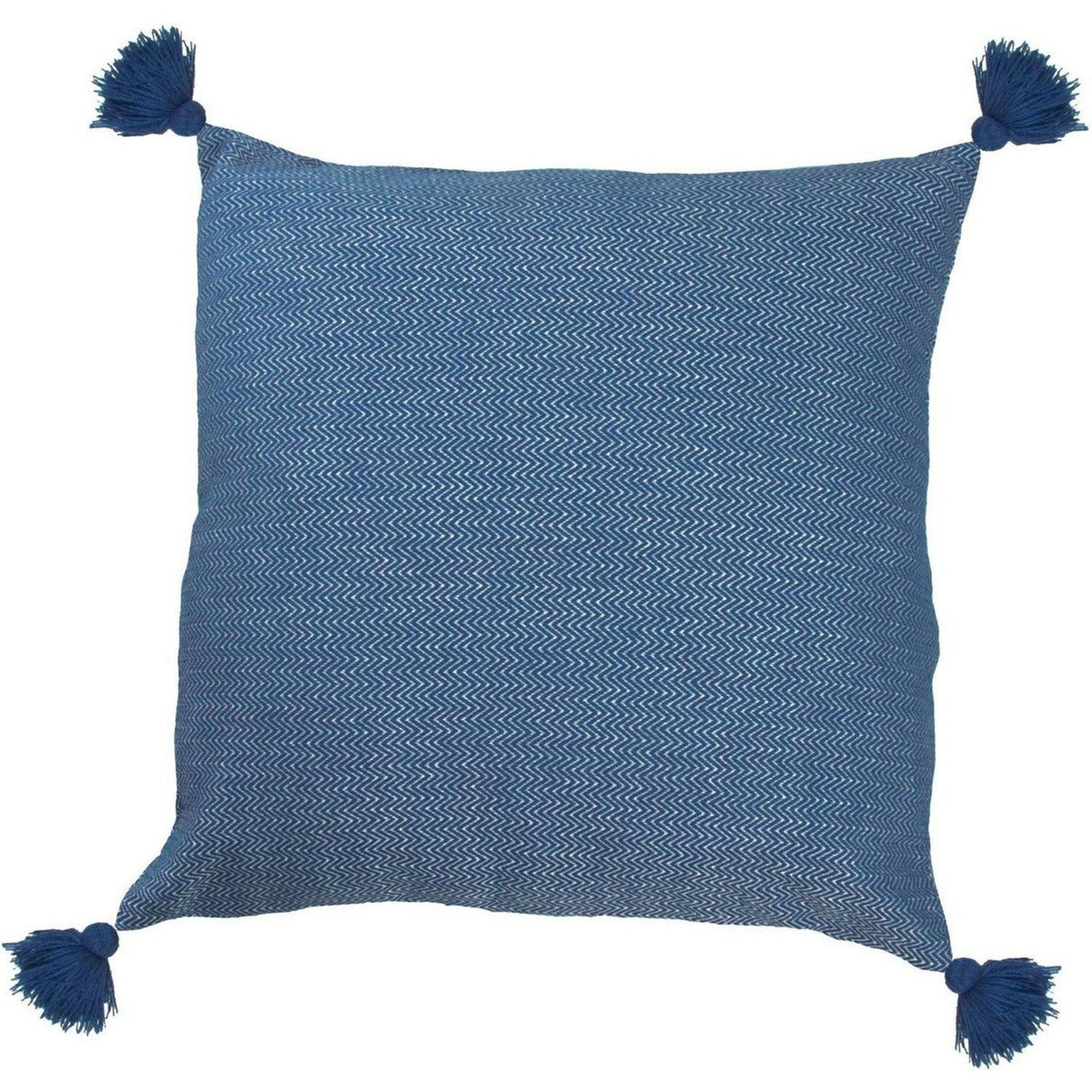 Housse de coussin en coton 50x50 Bleu grec Housse de coussin en coton 50x50 Bleu grec