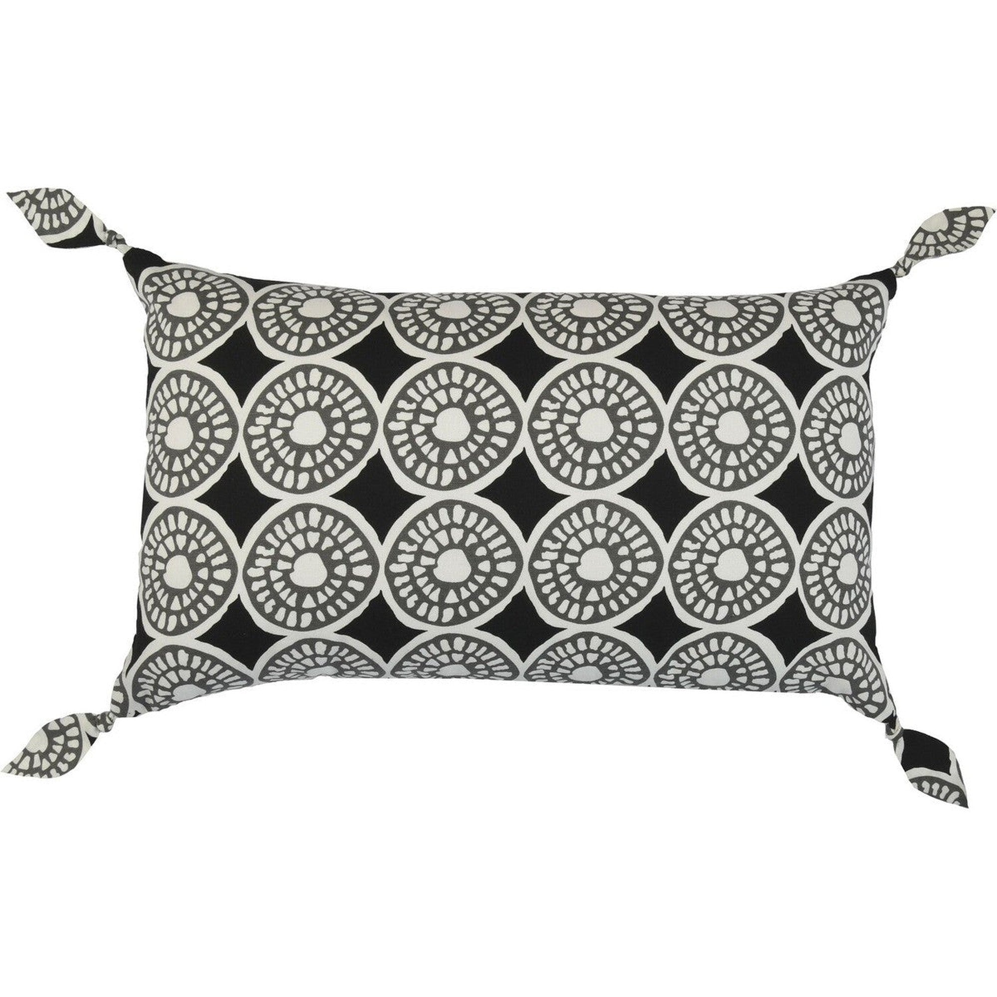 Housse de coussin en coton 50x30 Noir Housse de coussin en coton 50x30 Noir