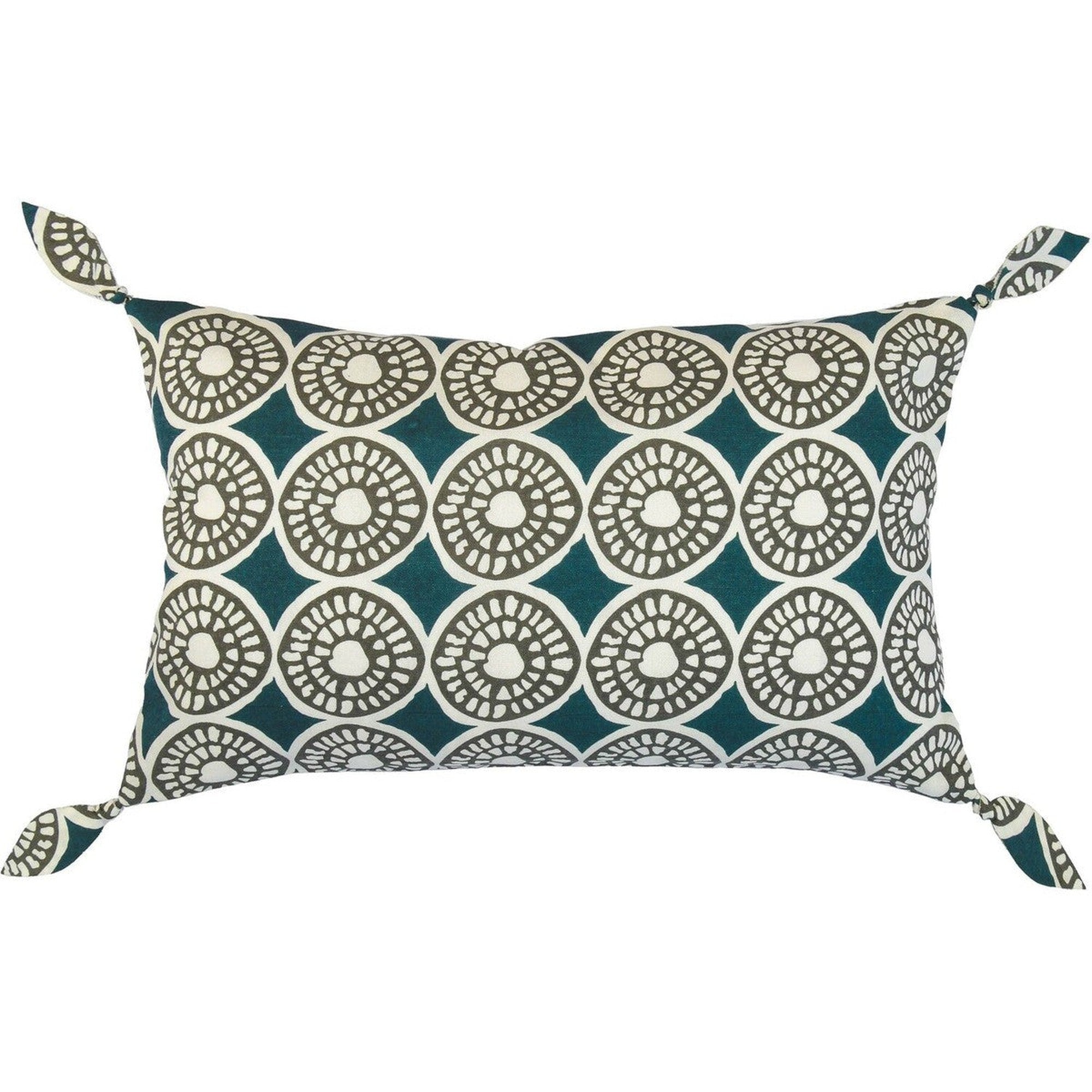 Housse de coussin en coton 50x30 Bleu pétrole