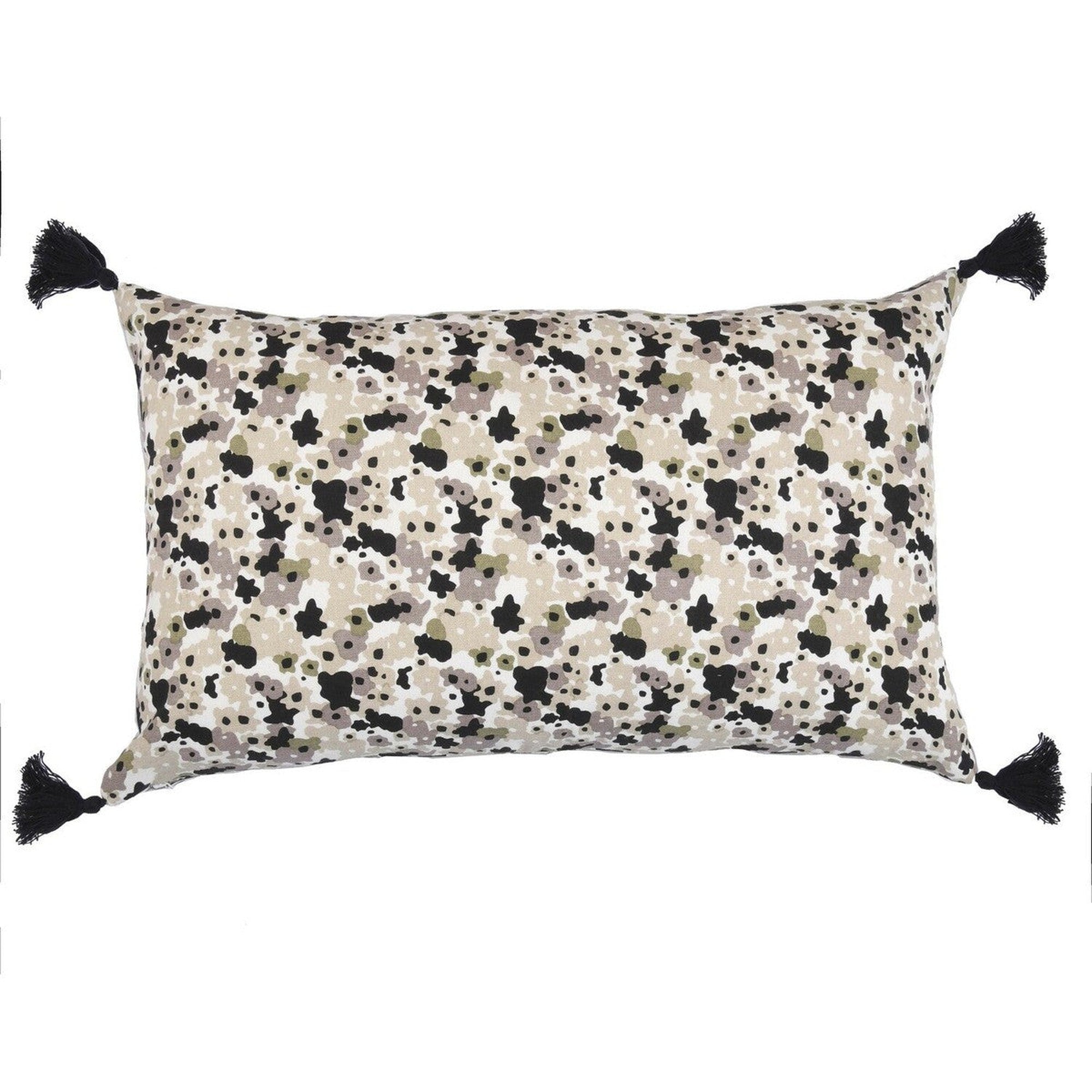 Housse de coussin en coton 50x30 Noir et blanc Housse de coussin en coton 50x30 Noir et blanc