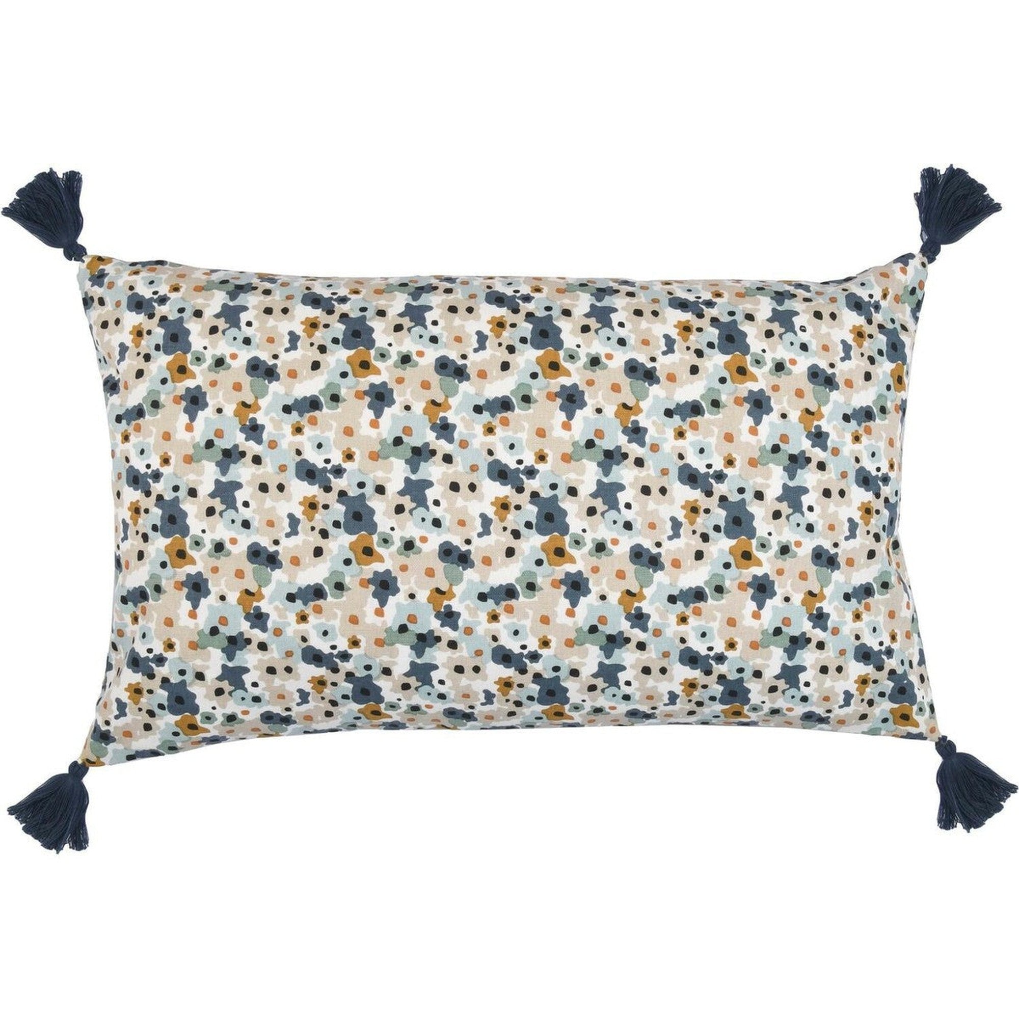 Housse de coussin en coton 50x30 Bleu pétrole