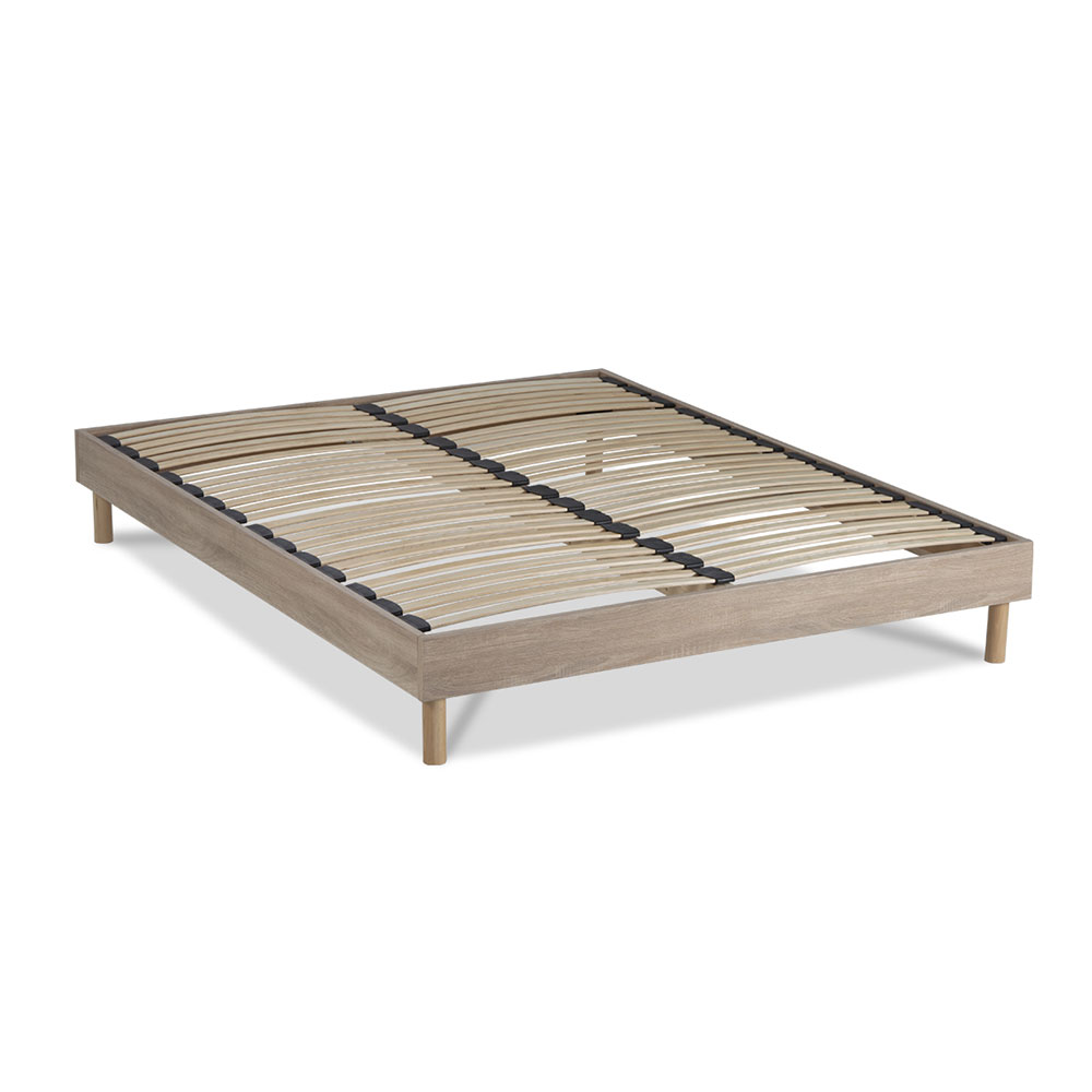 Sommier à lattes en kit bois couleur naturelle 140x190 Sommier à lattes en kit bois couleur naturelle 140x190