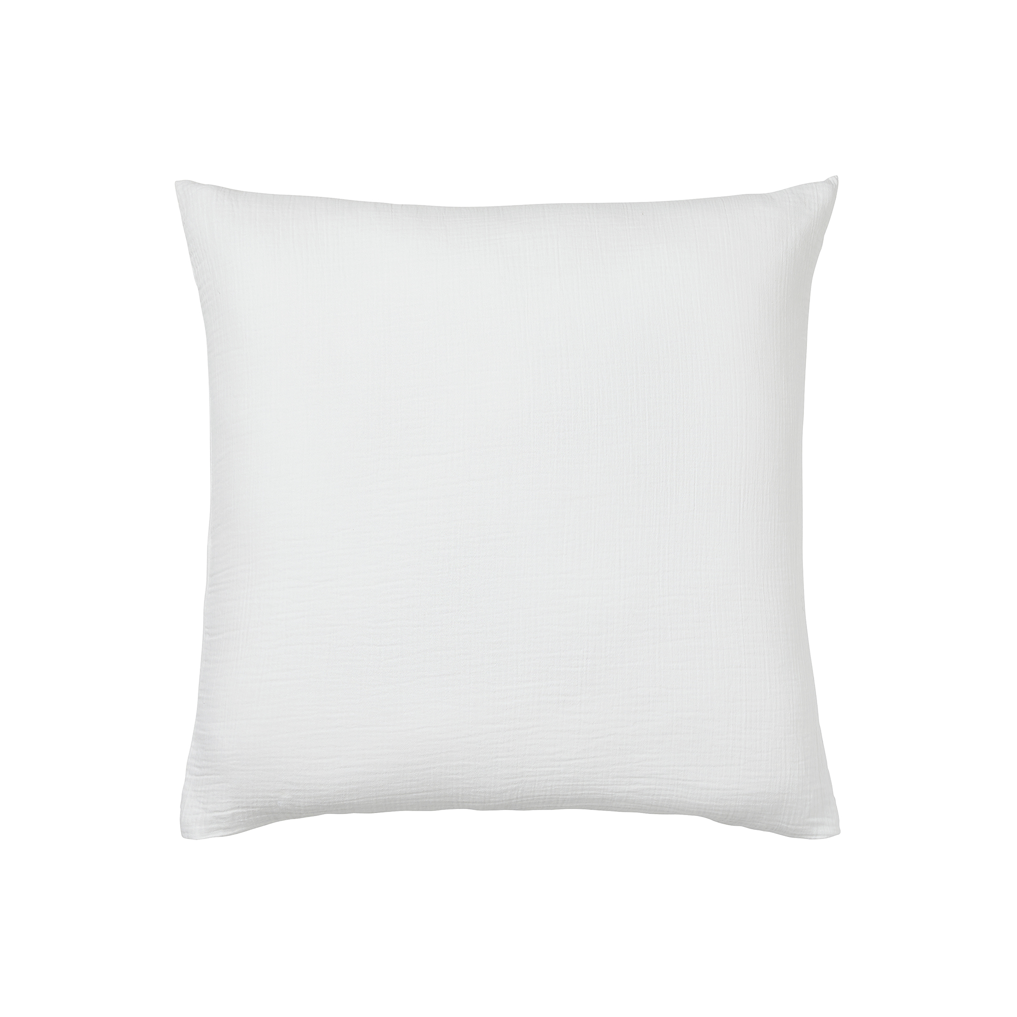 Taie d'oreiller unie en coton blanc 65x65