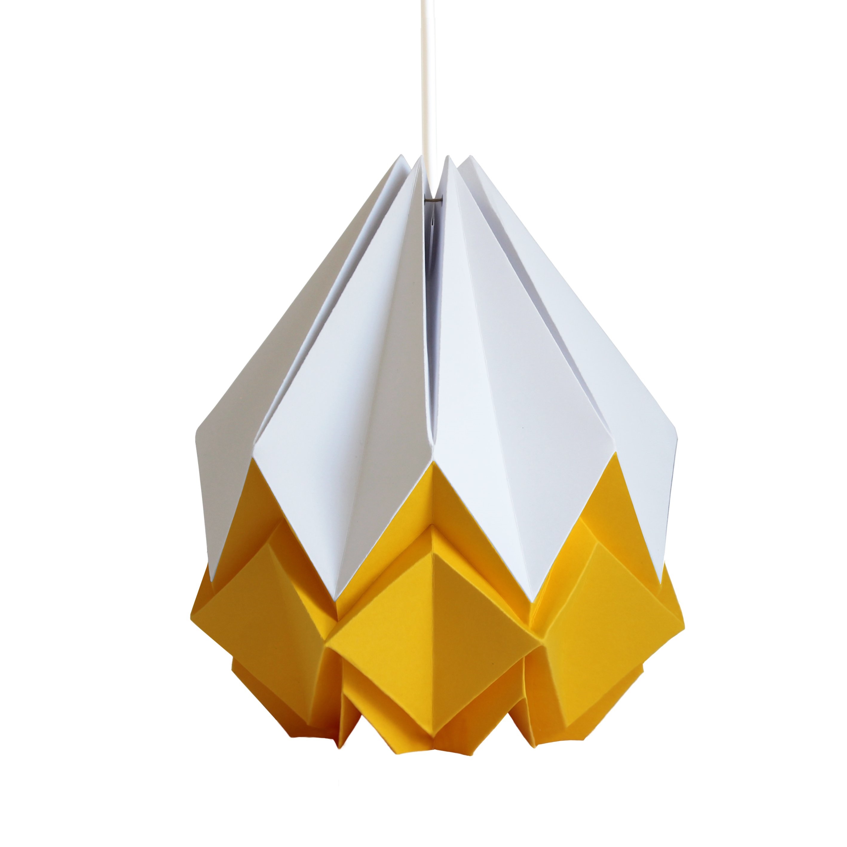 Suspension origami bicolore en papier taille L Suspension origami bicolore en papier taille L