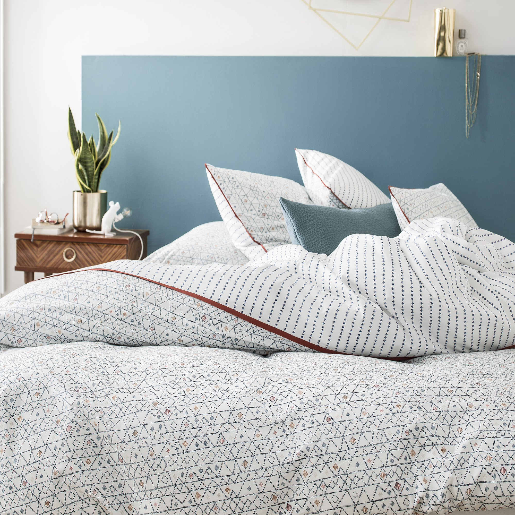 Housse de couette en coton blanc 200x200