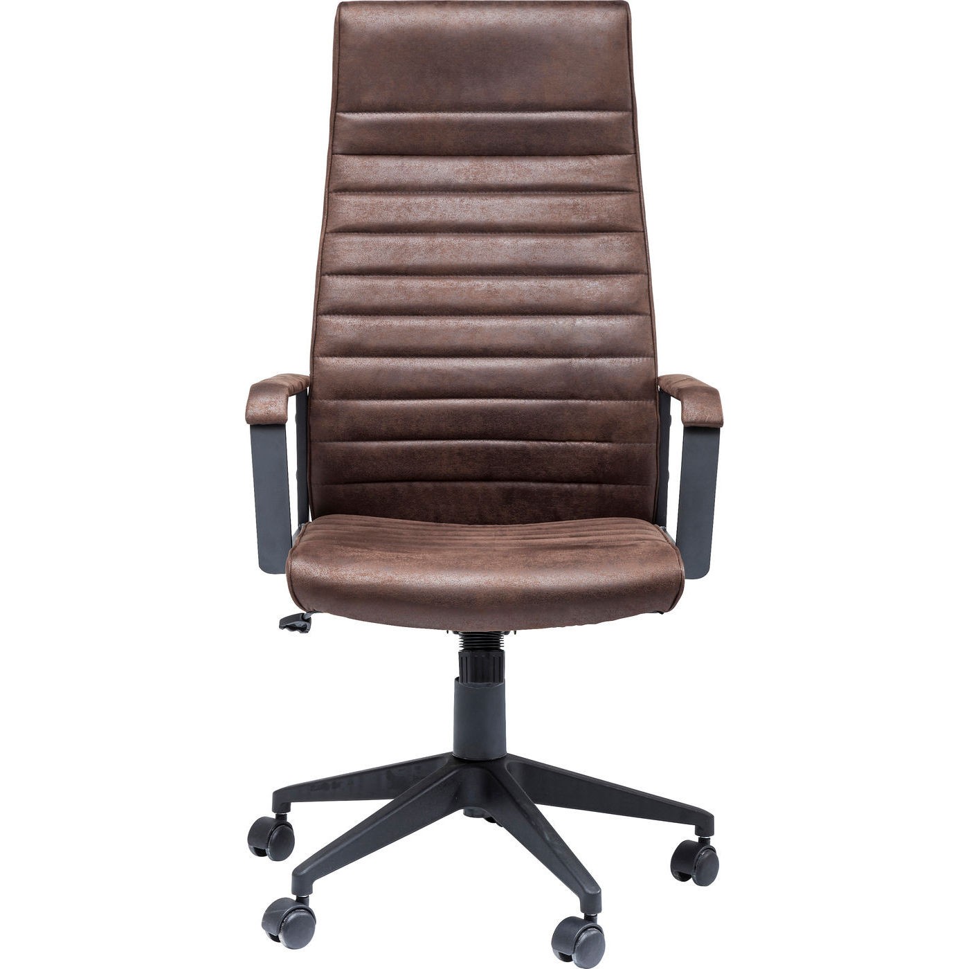 Chaise de bureau pivotante réglable à roulettes marron haute Chaise de bureau pivotante réglable à roulettes marron haute