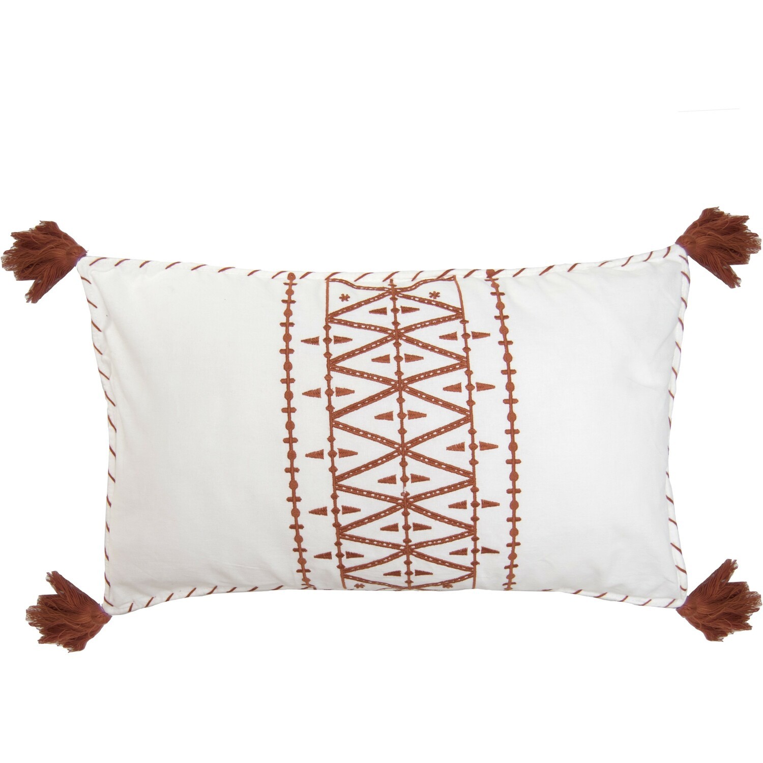 Housse de coussin en coton 50x30 Rouge brique Housse de coussin en coton 50x30 Rouge brique