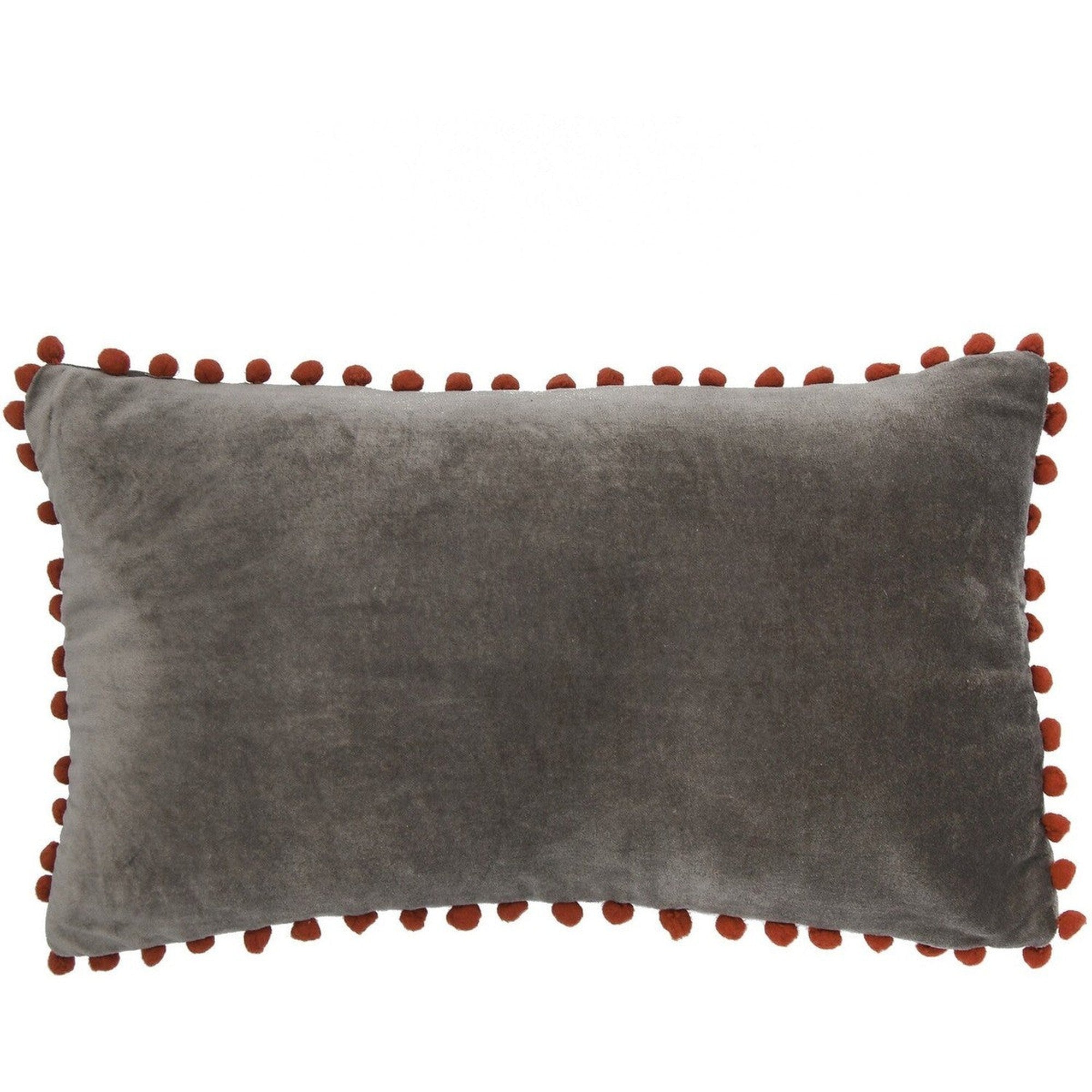 Housse de coussin en velour de coton 50x30 Granit Housse de coussin en velour de coton 50x30 Granit