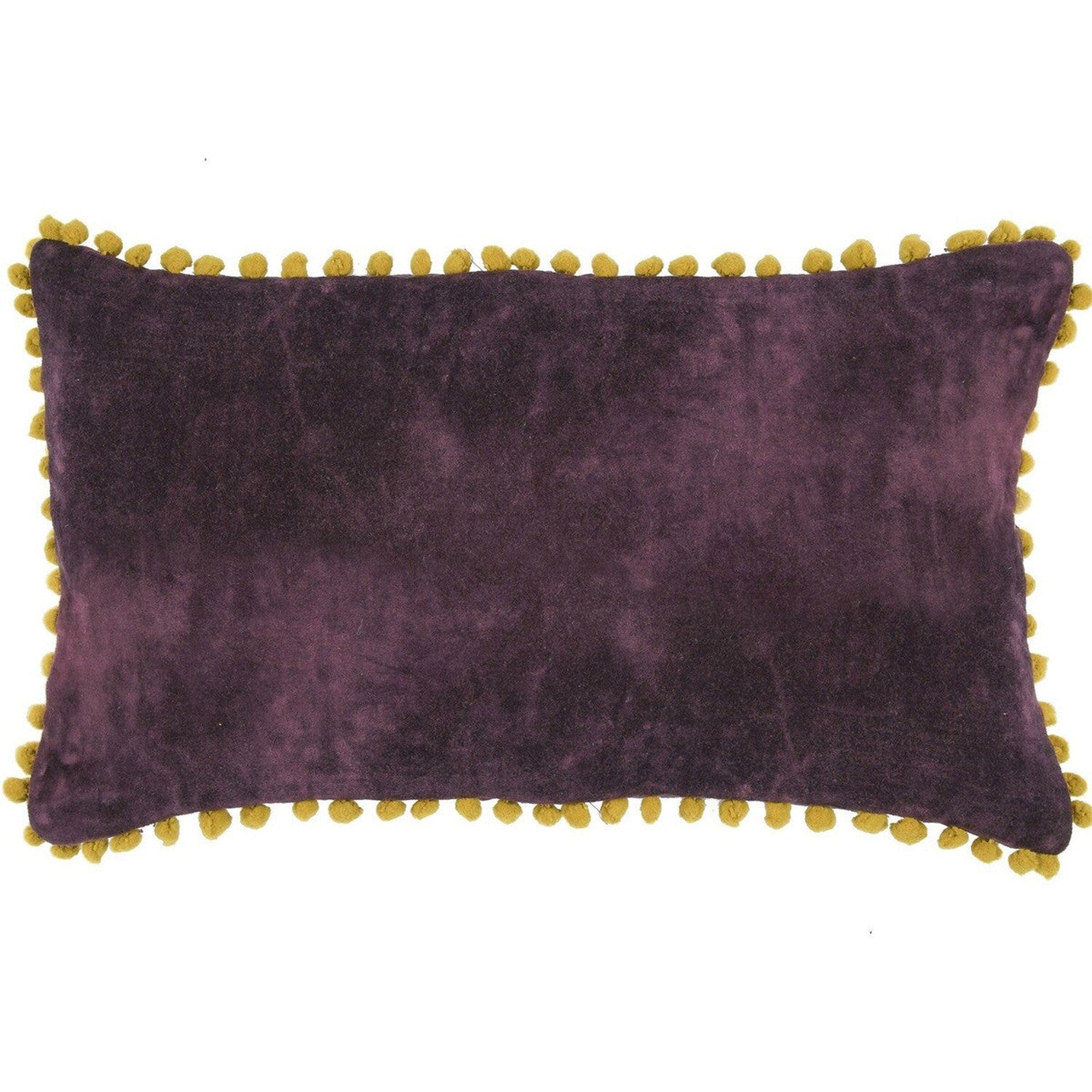 Housse de coussin en velour de coton 50x30 Violet chianti Housse de coussin en velour de coton 50x30 Violet chianti