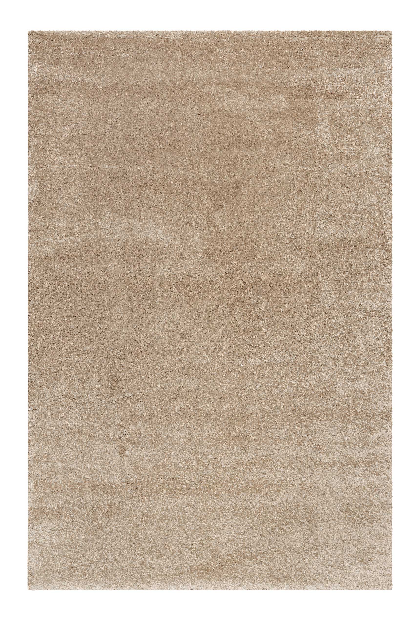 Tapis uni shaggy intemporel beige sable pour salon/chambre 170x120