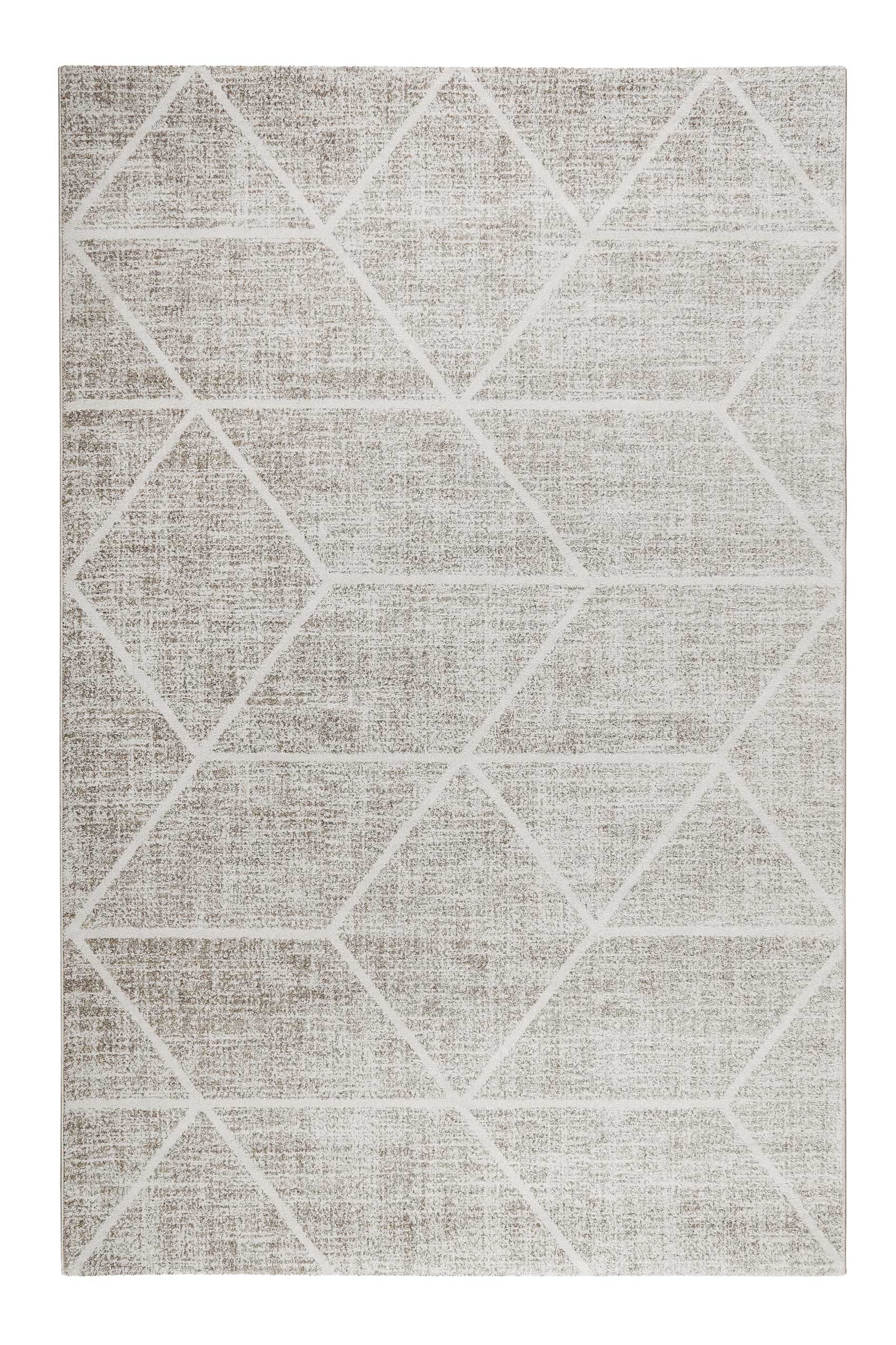 Tapis graphique motif ivoire gris beige 170x120