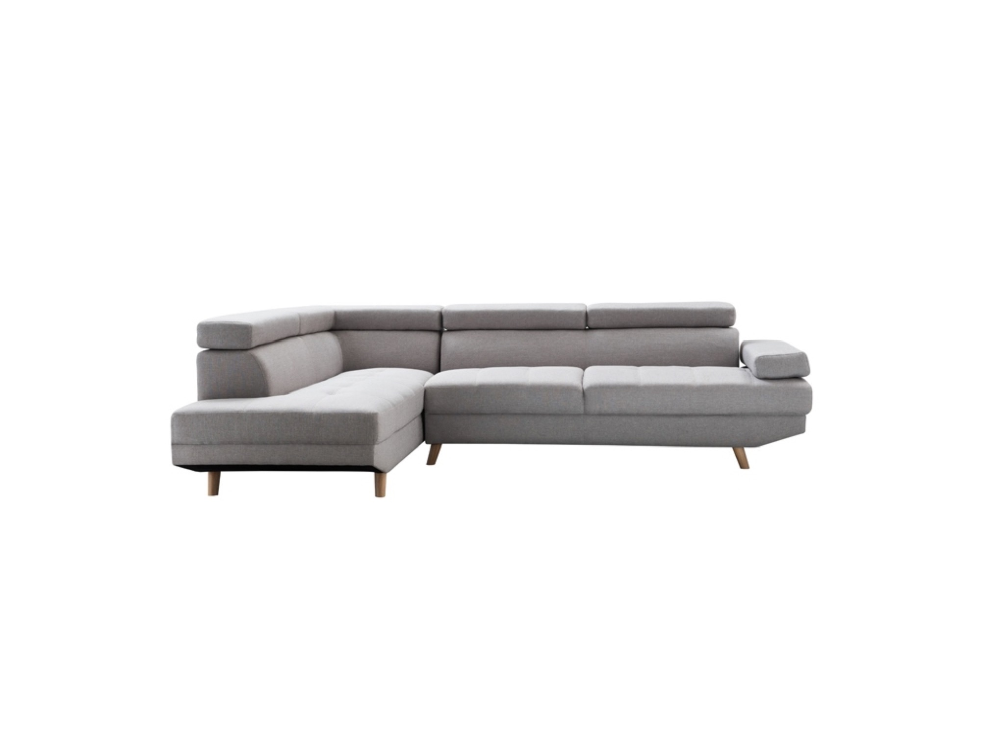 CanapÃ© d'angle gauche Scandinave 4 places en tissu gris clair