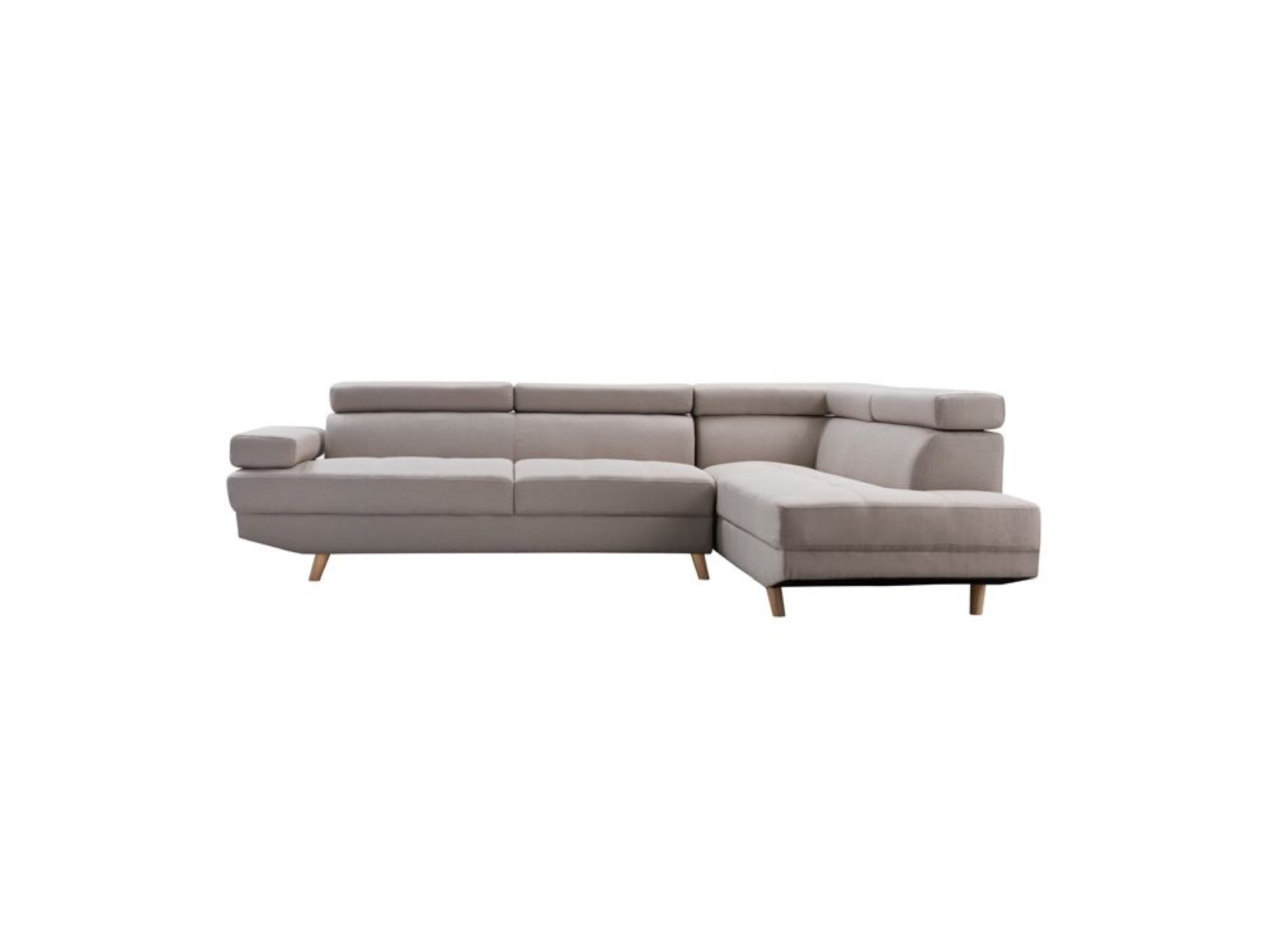 Canapé d'angle droit 4 places scandinave en tissu beige Canapé d'angle droit 4 places scandinave en tissu beige