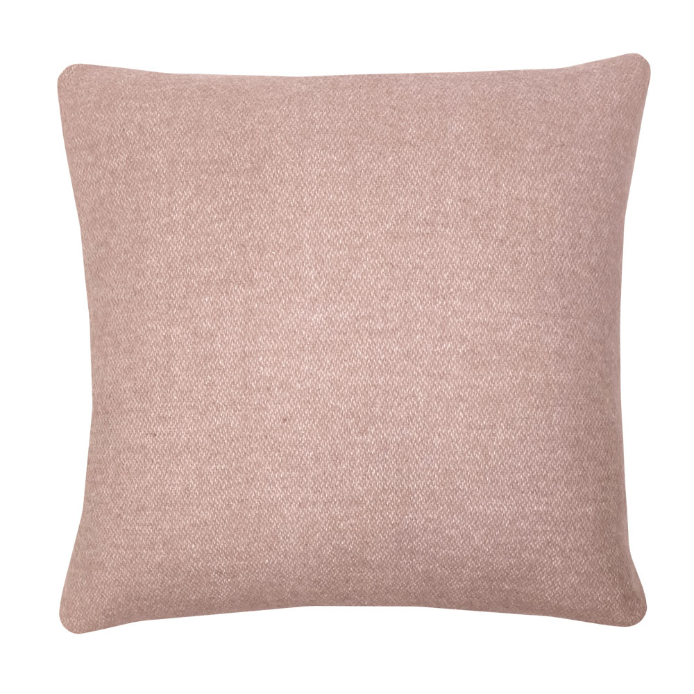 Coussin carré en laine double face rose brumeux 50x50 Coussin carré en laine double face rose brumeux 50x50