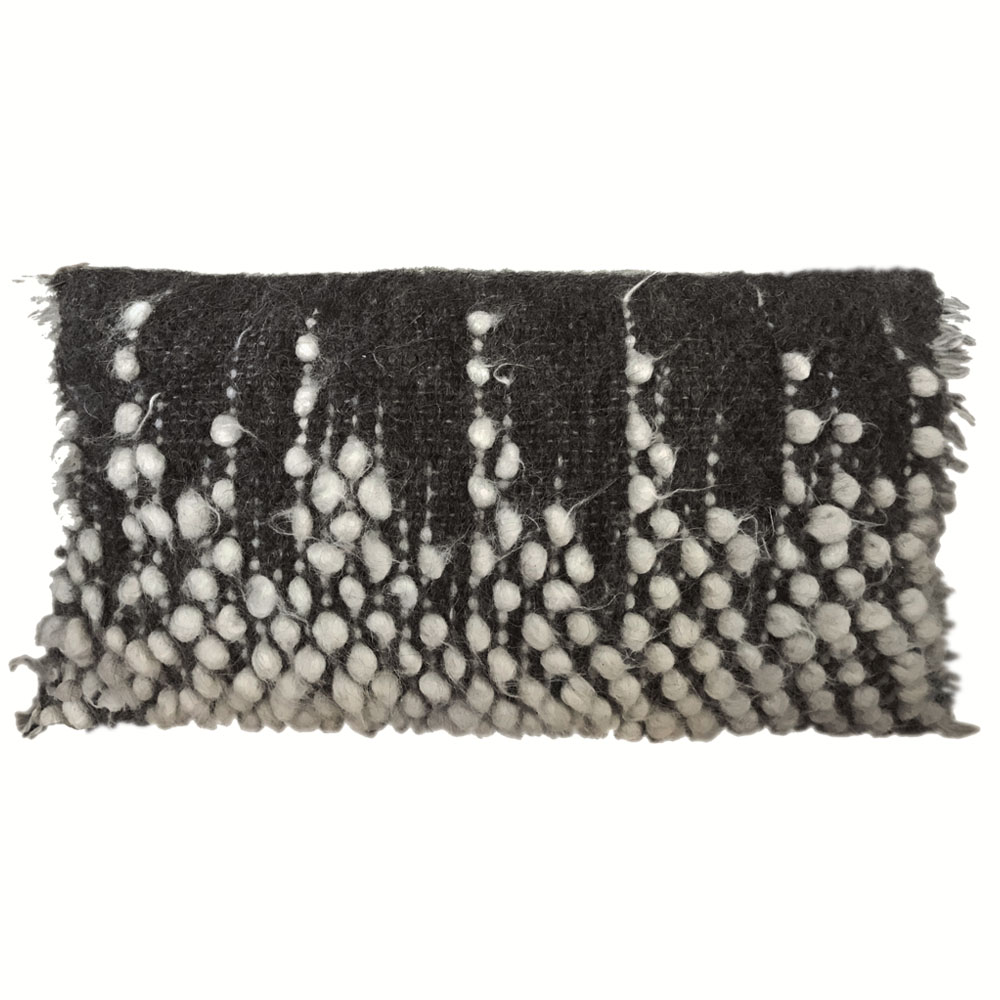Coussin Drops en laine noir 40x70 Coussin Drops en laine noir 40x70