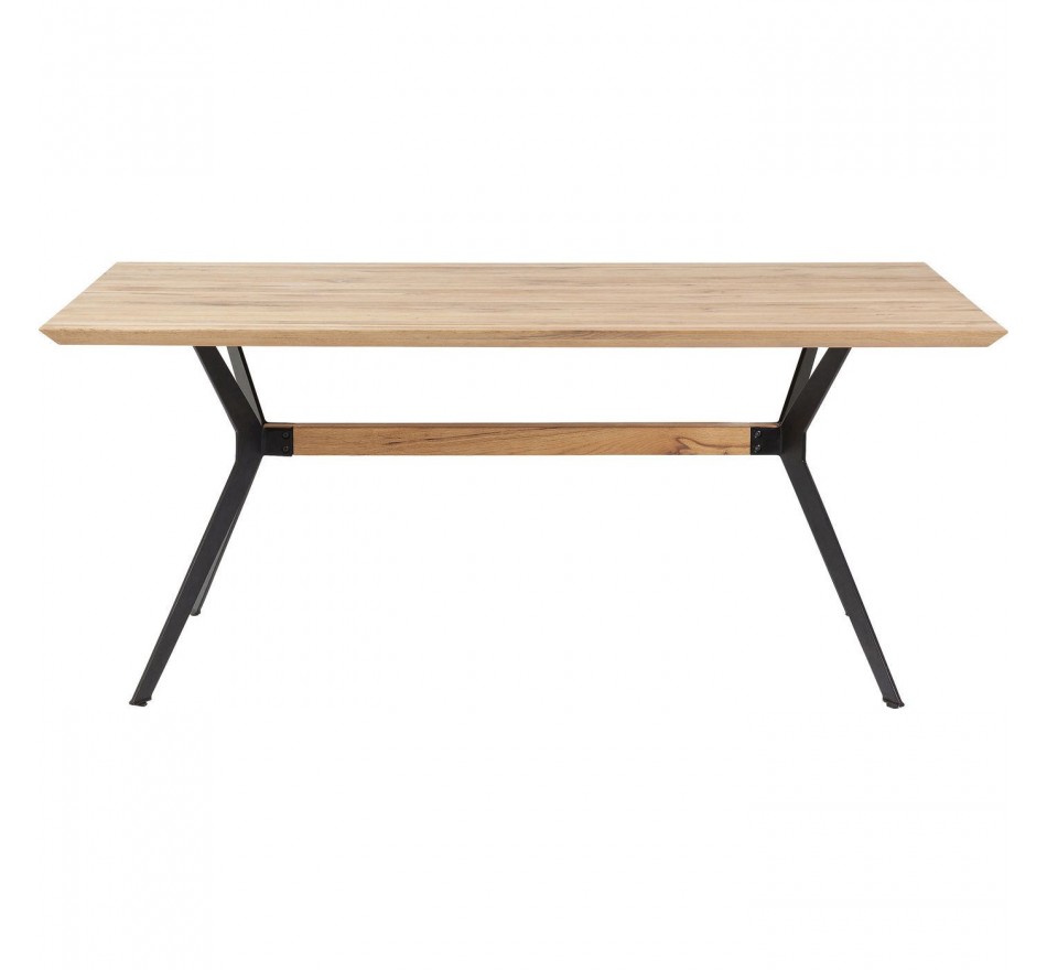 Table à manger 10 personnes en chêne massif et acier L200