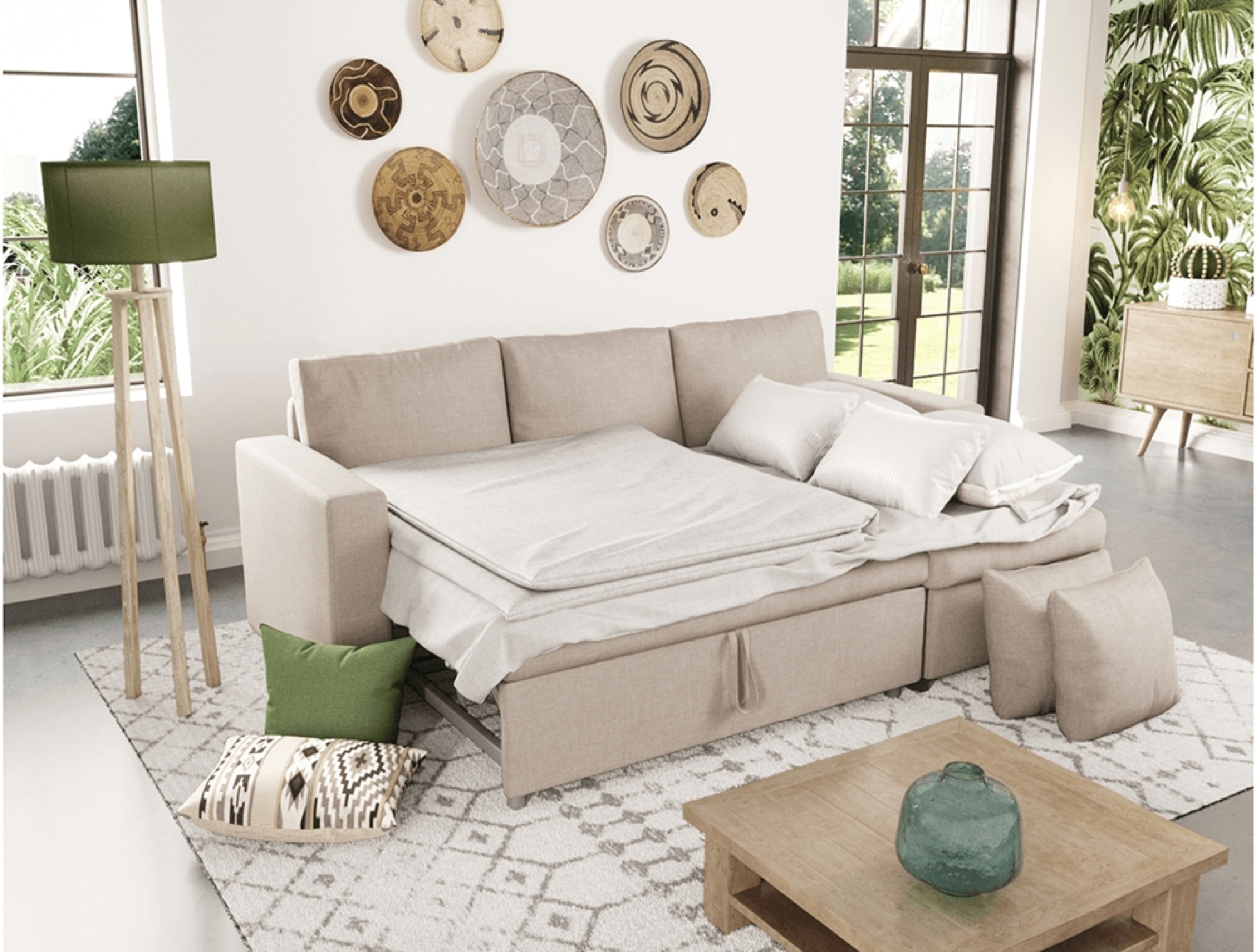 maria - Canapé convertible Beige - Vue supplémentaire 2