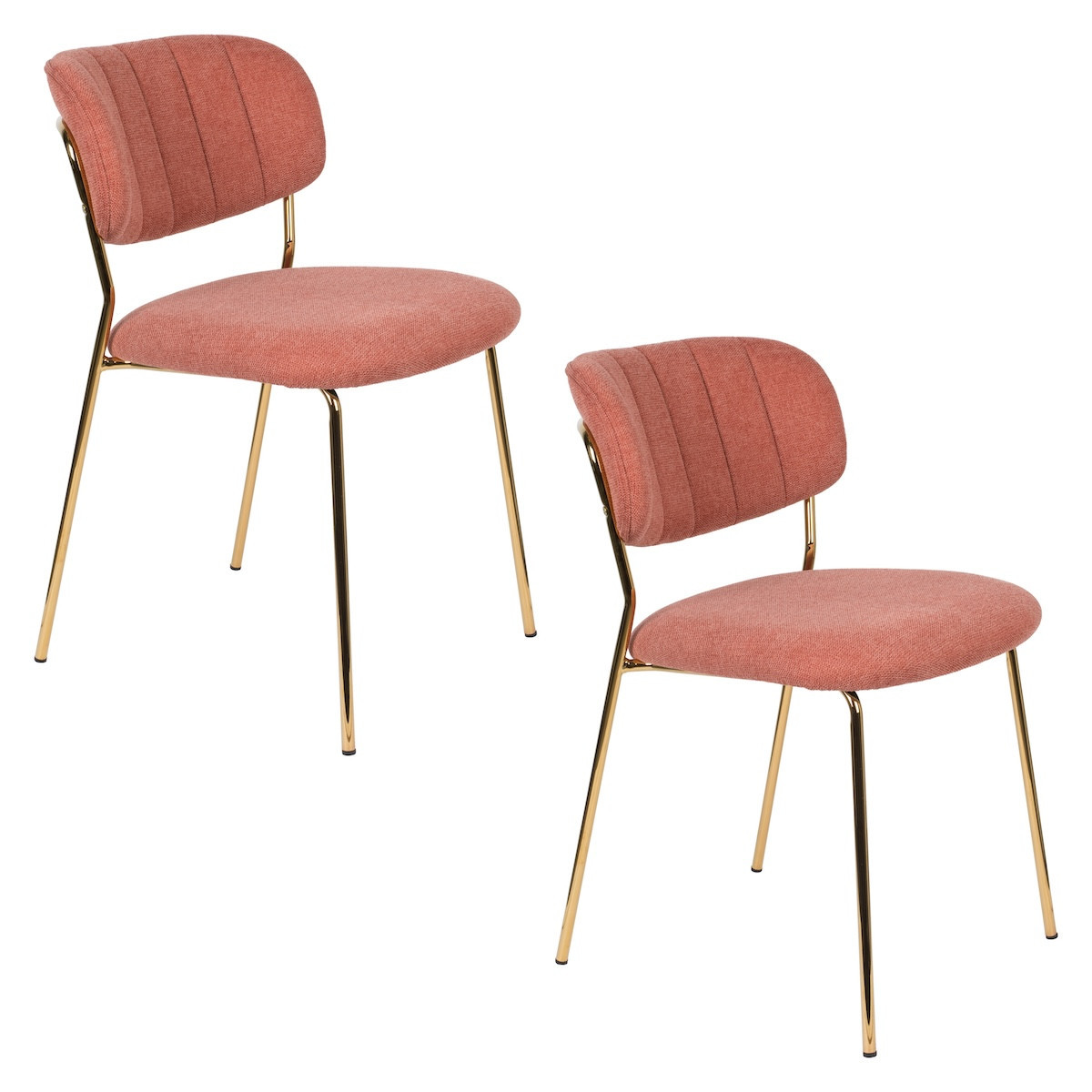 2 chaises pieds dorés rose 2 chaises pieds dorés rose