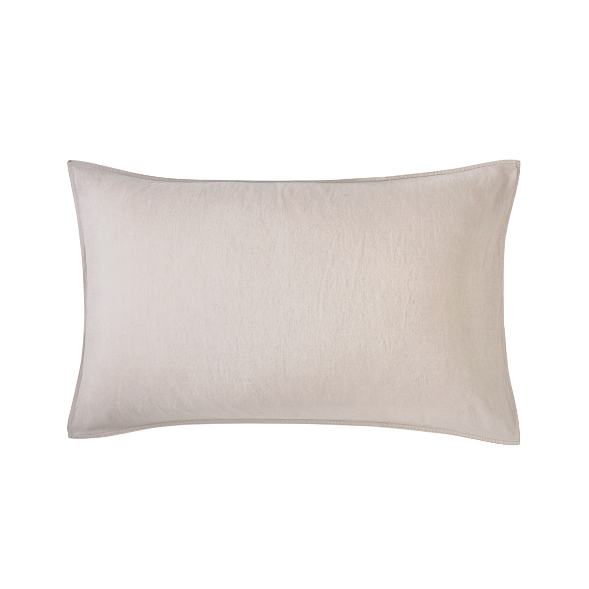 Taie d'oreiller Lin lavé Beige 50 x 75 cm Taie d'oreiller Lin lavé Beige 50 x 75 cm