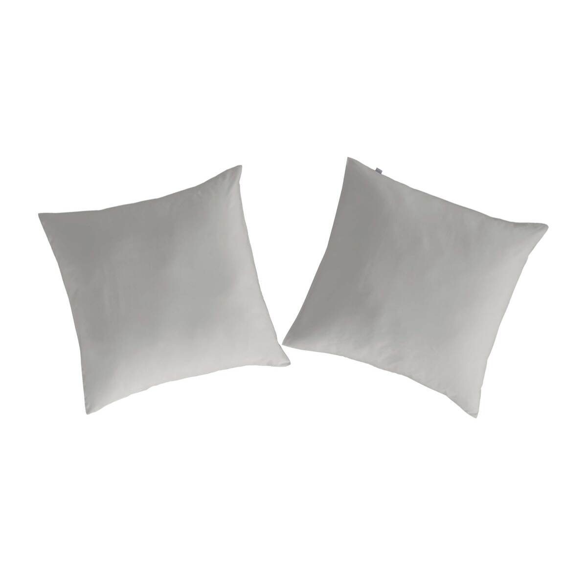 2 taies d'oreiller en coton gris 65x65 2 taies d'oreiller en coton gris 65x65
