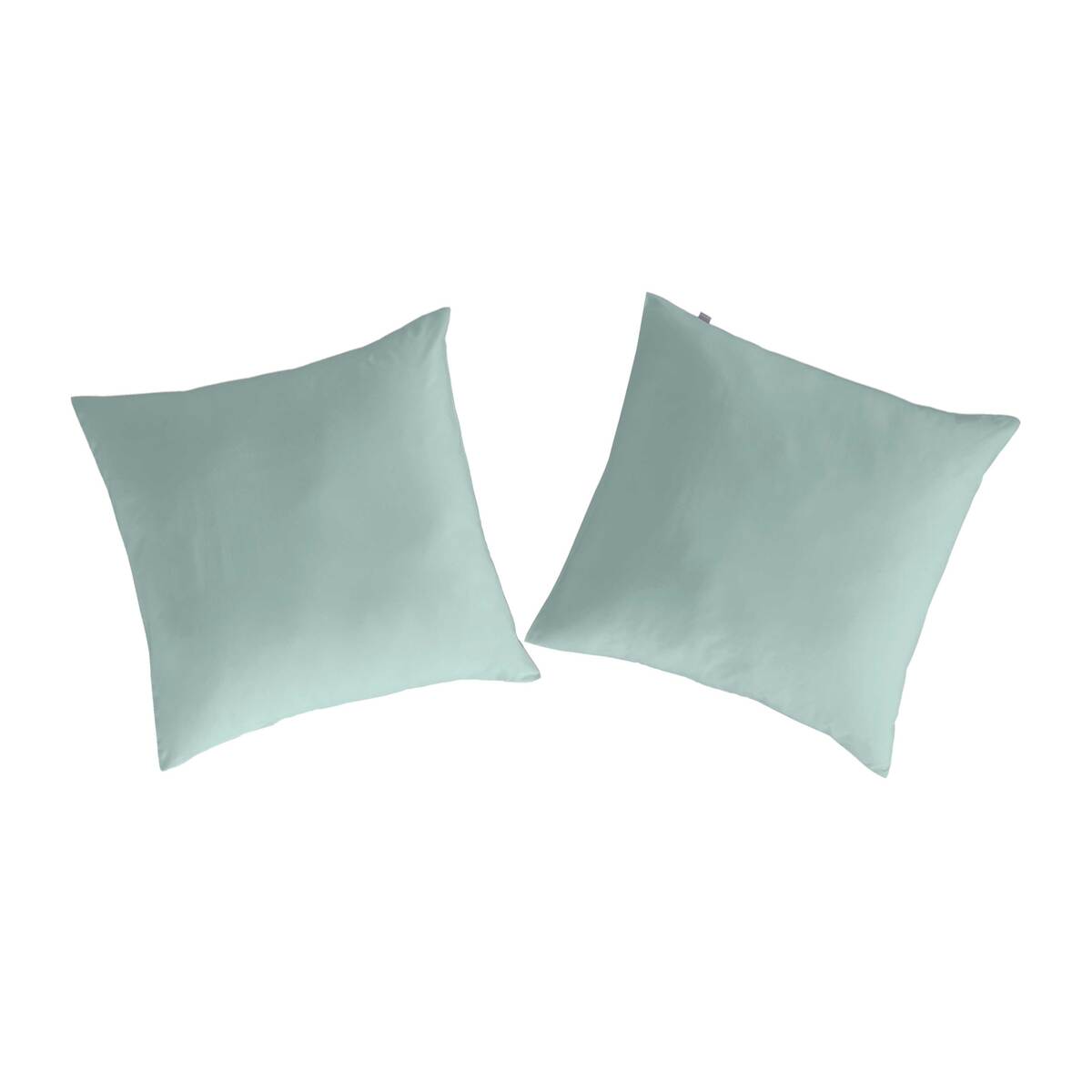 2 taies d'oreiller en coton vert 65x65 2 taies d'oreiller en coton vert 65x65
