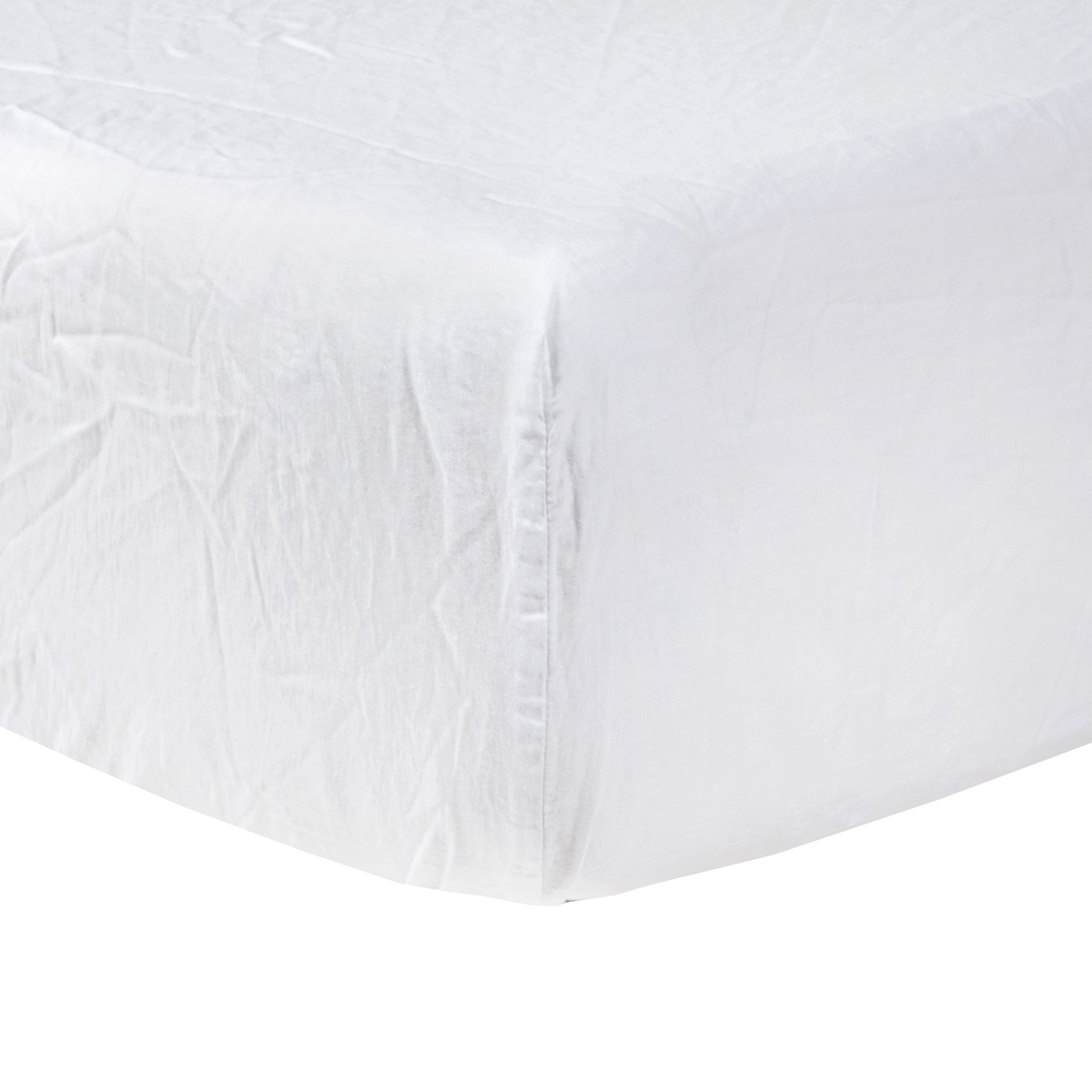 Drap housse satin Blanc 90 x 200 cm Drap housse satin Blanc 90 x 200 cm